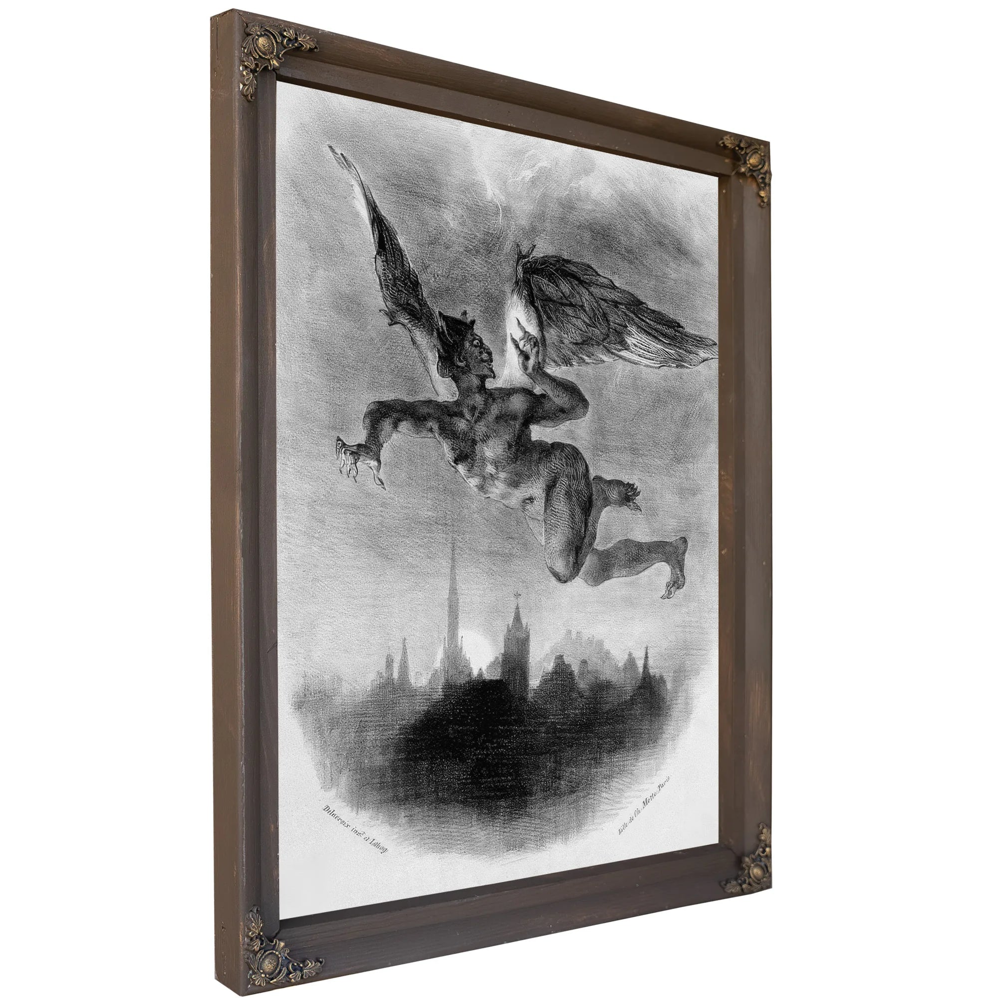 Mephistopheles' Prologue In The Sky, From Goethe's Faust By Ferdinand Victor Eugene Delacroix Fine Art Print
