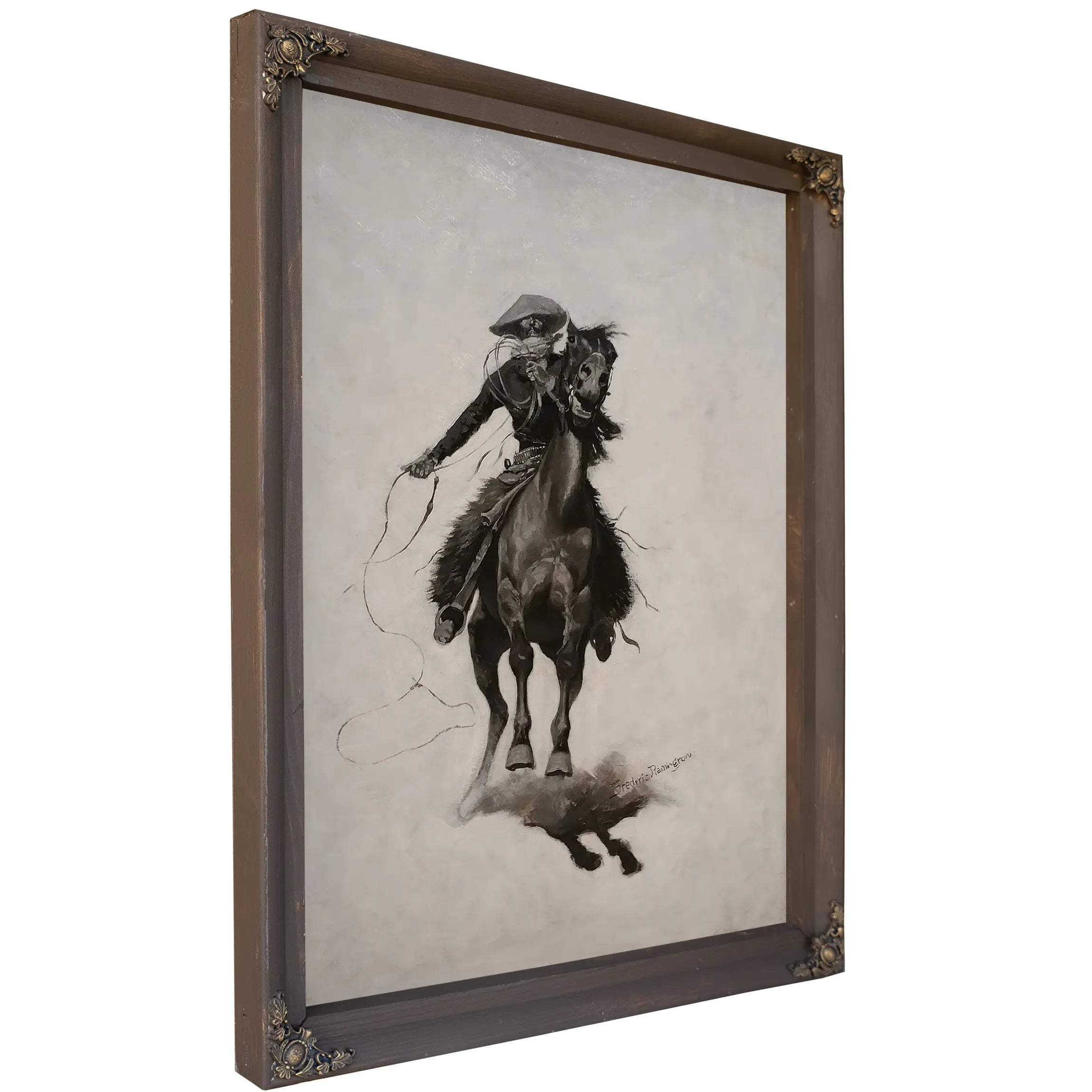 Frederic Remington No More He Rides Or The Cow Puncher  by Frederic Remington