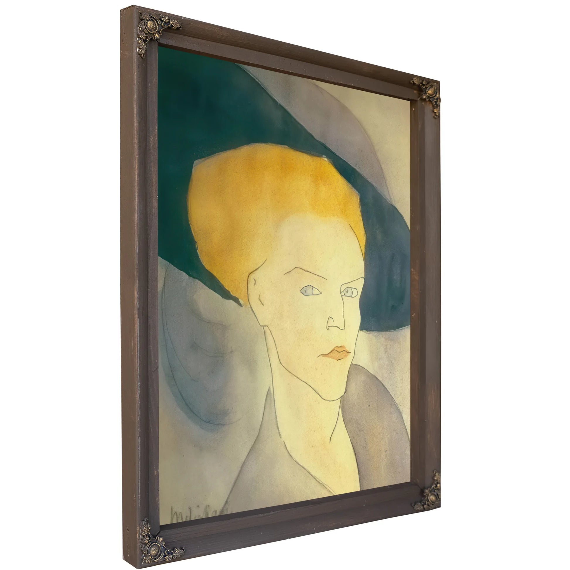 Head Of A Women In Hat By Amedeo Modigliani Fine Art Print