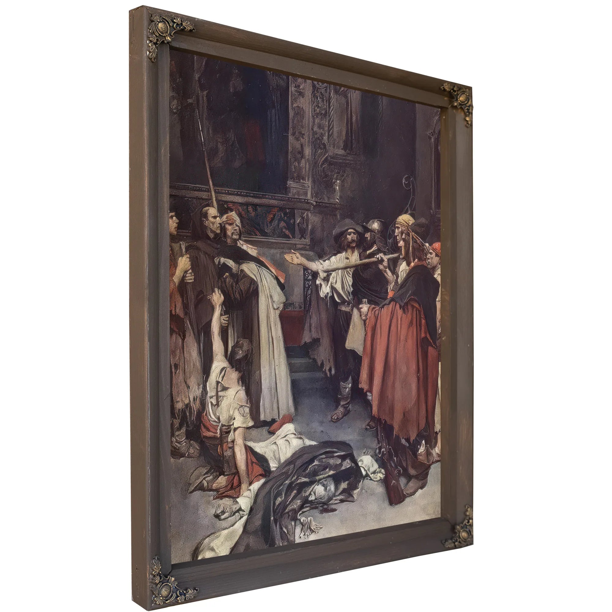 On The Edge Of The Ring Guardded Stood Brother Bartholome And The Carmellte By Howard Pyle Fine Art Print