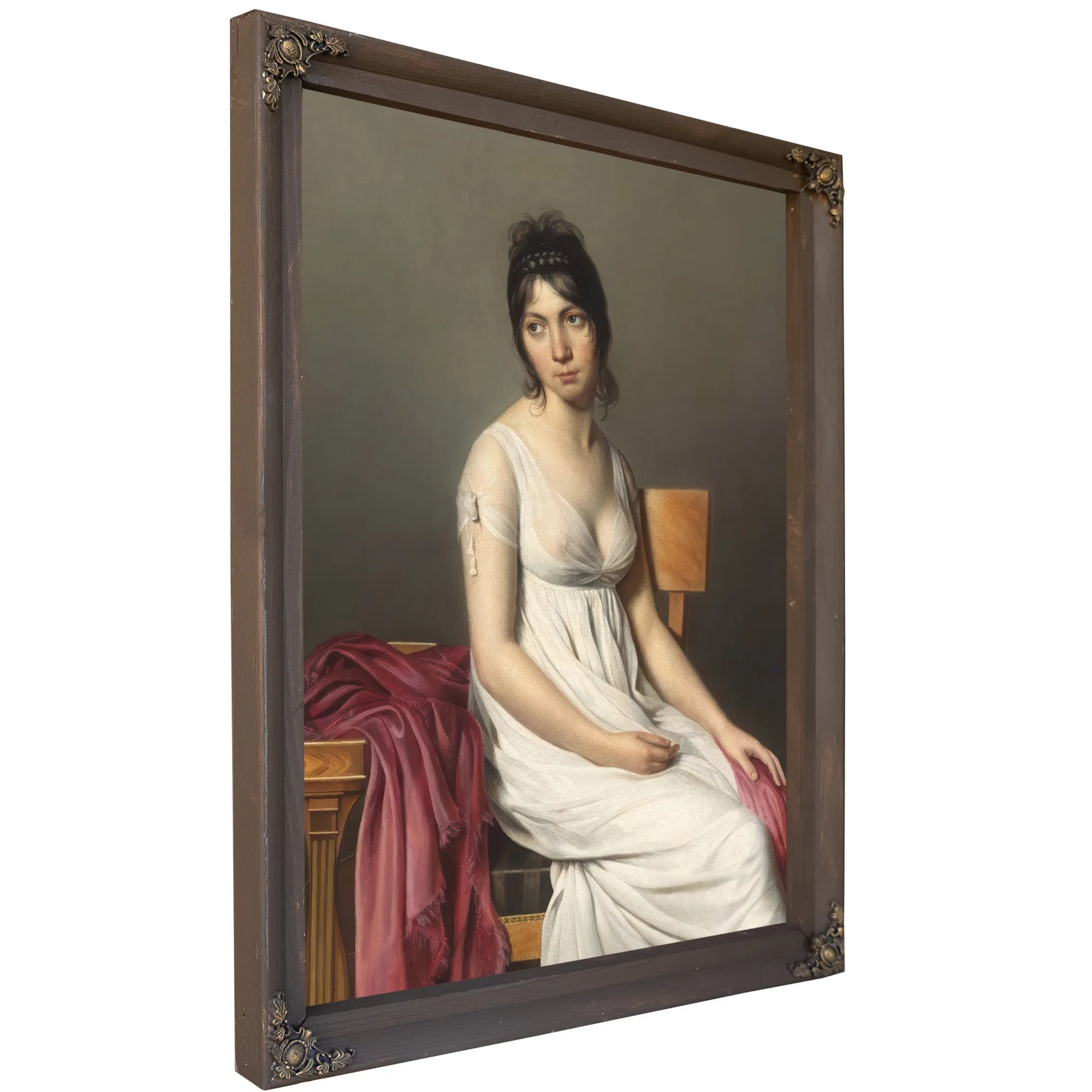 Portrait Of A Young Woman In White By Jacques Louis David Fine Art Print