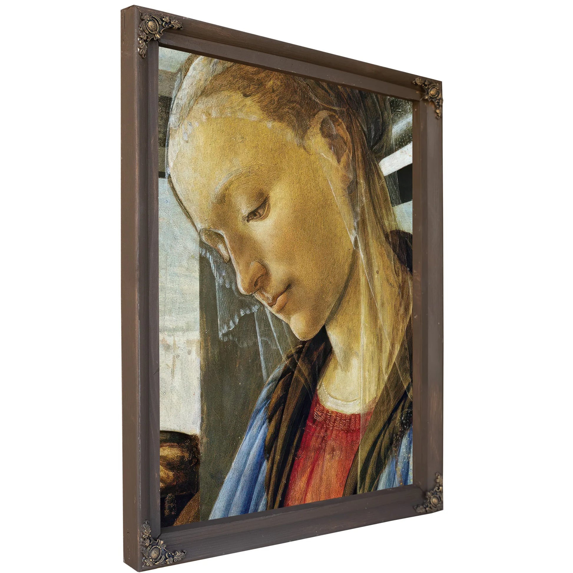 Detail Of Mary From Madonna Of The Eucharist By Sandro Botticelli Fine Art Print