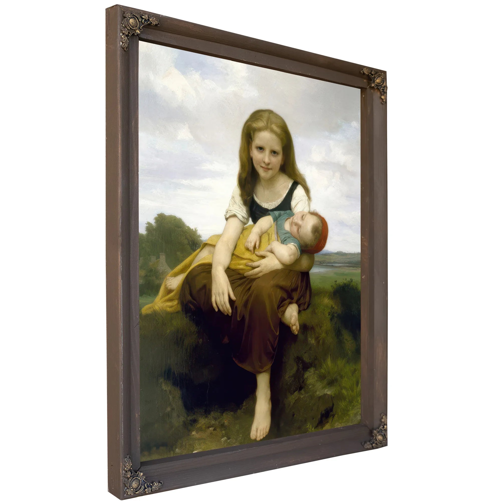 The Elder Sister By William Adolphe Bouguereau Fine Art Print