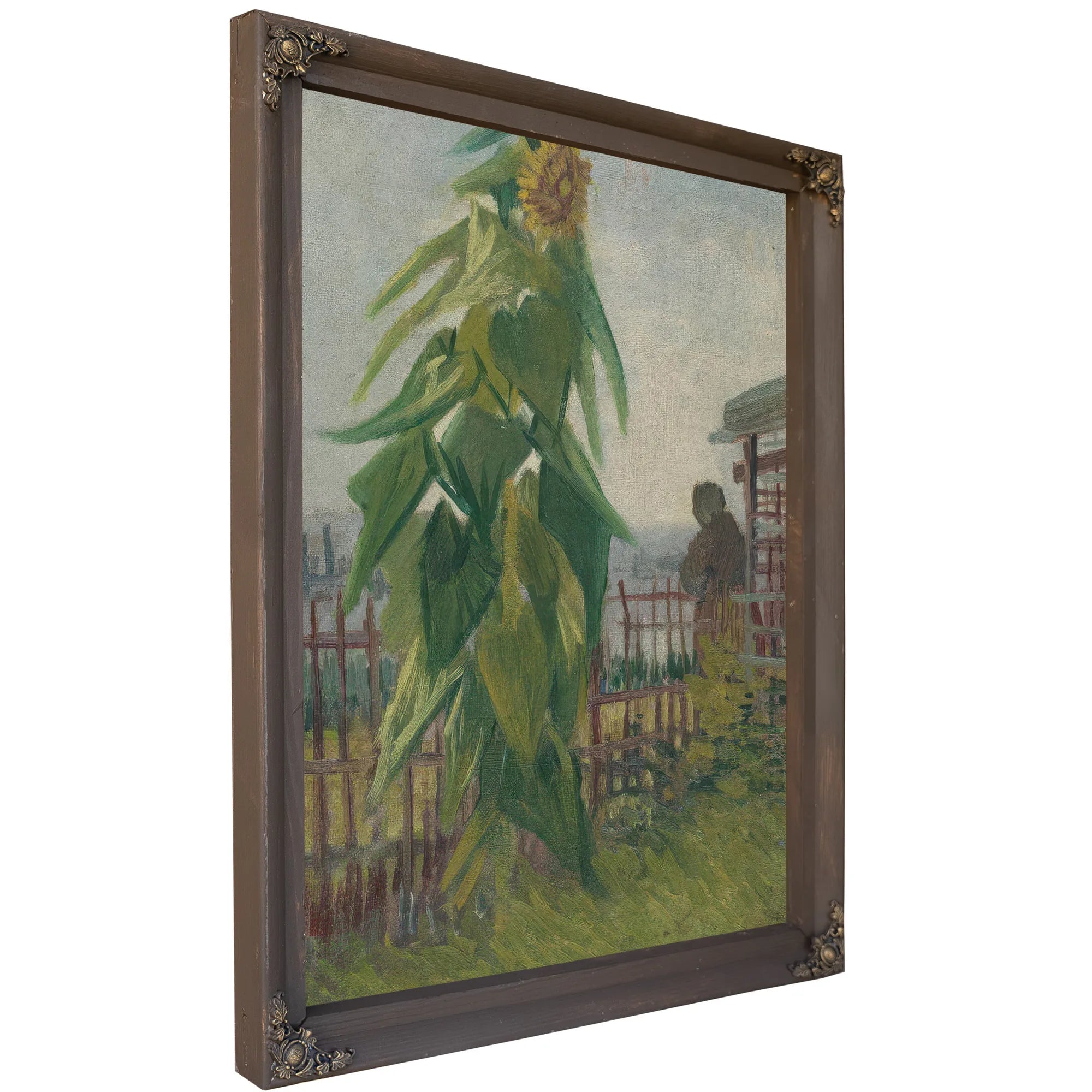 Allotment With Sunflower By Vincent Van Gogh Fine Art Print
