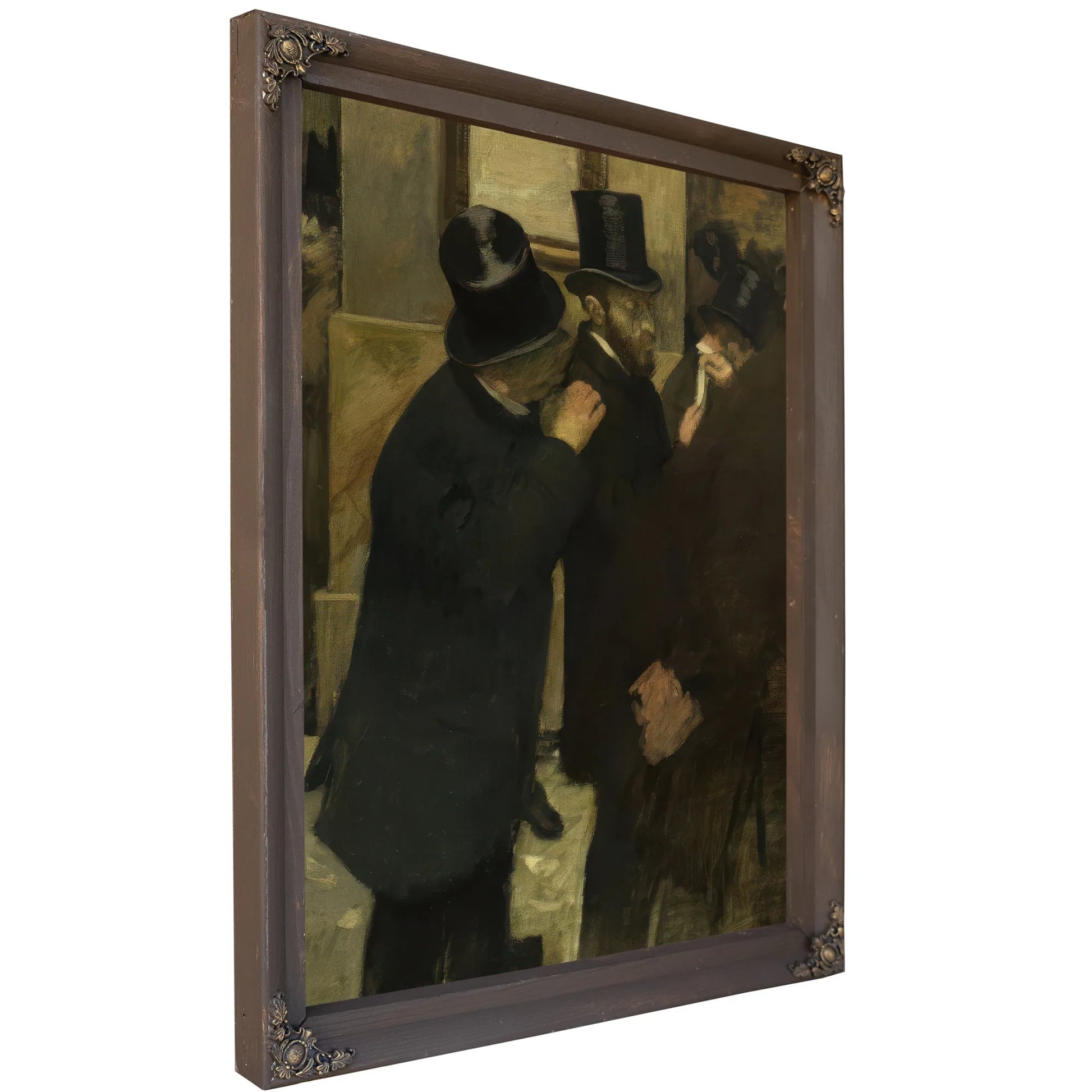 Portraits At The Stock Exchange By Edgar Degas Fine Art Print