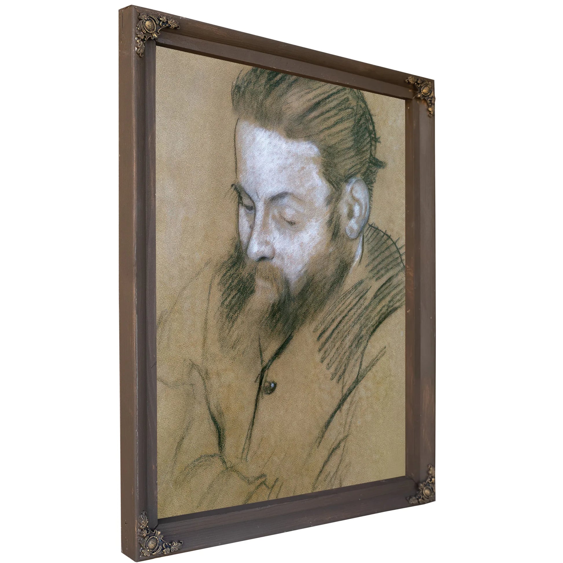 Portrait Of Diego Martelli By Edgar Degas Fine Art Print