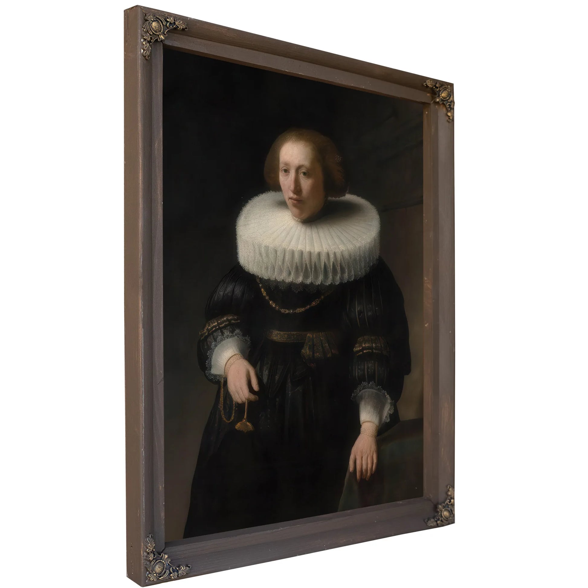 Portrait Of A Woman Probably A Member Of The Van Beresteyn Family By Rembrandt Fine Art Print