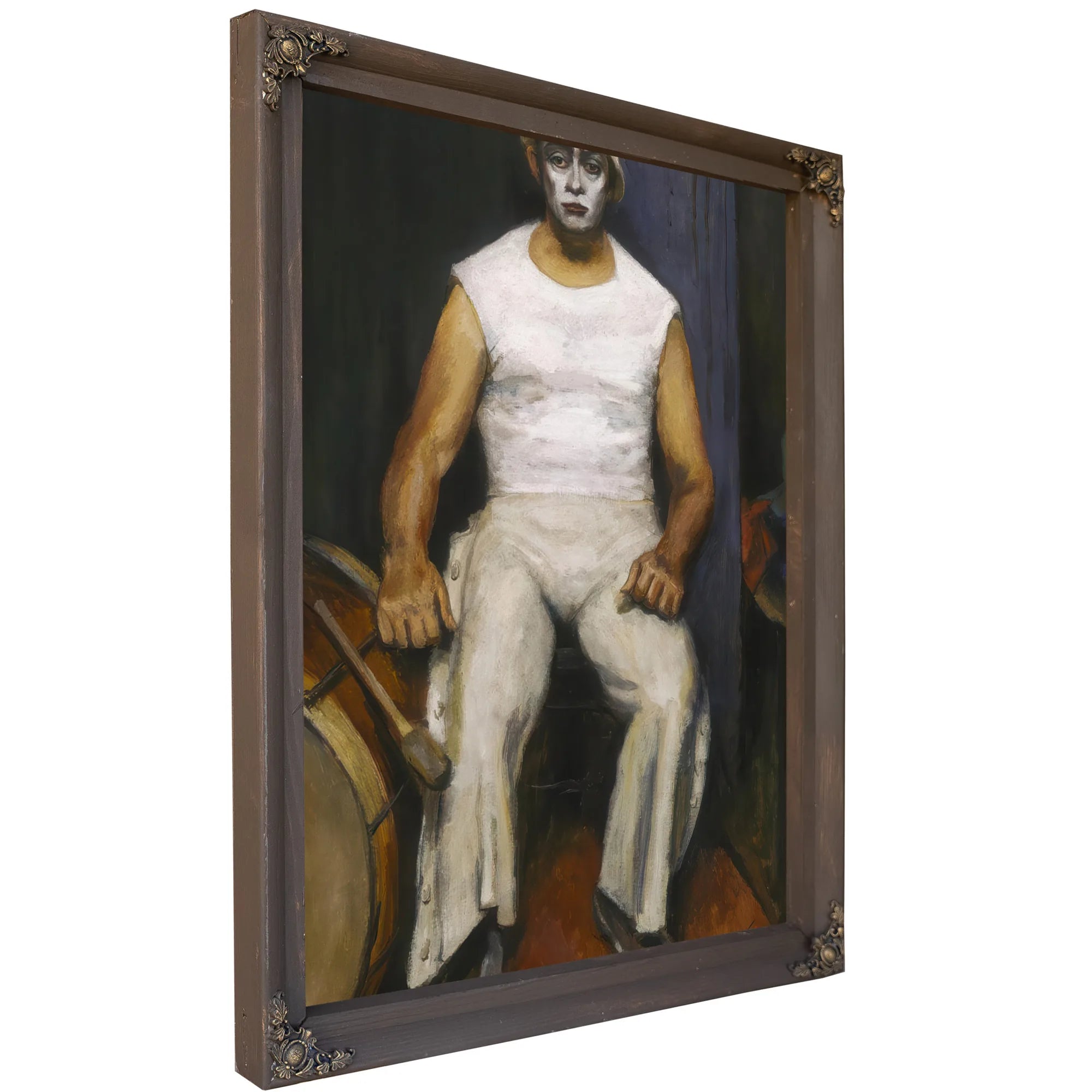 Clown With Drum By Walt Kuhn Fine Art Print