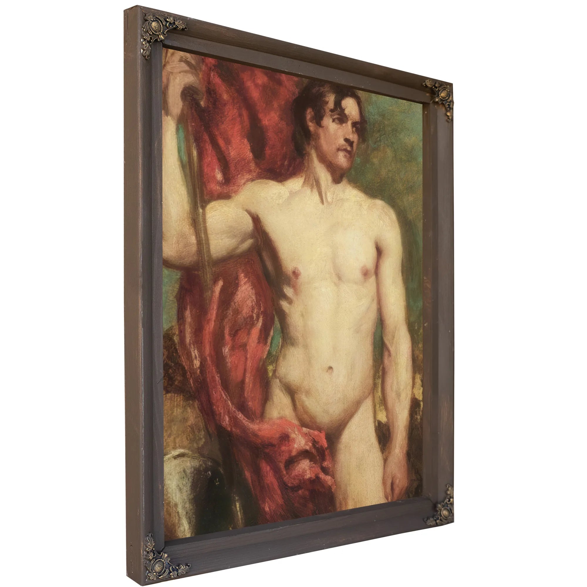 Academic Study Of A Male Nude As A Standard Bearer By William Etty Fine Art Print