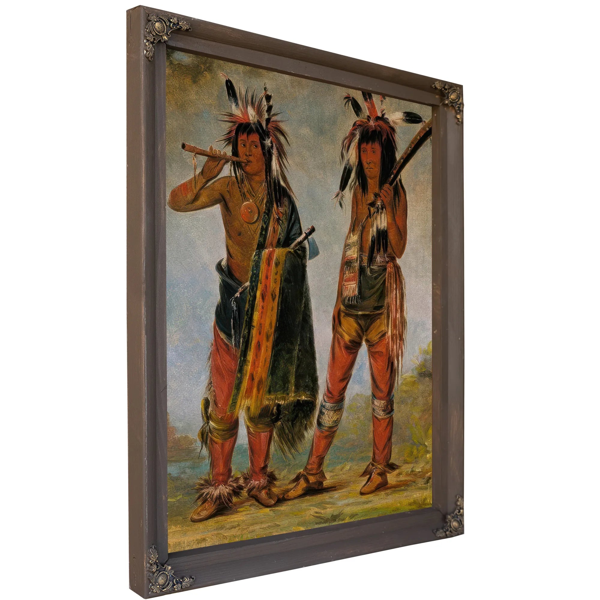 Two Young Men By George Catlin Fine Art Print