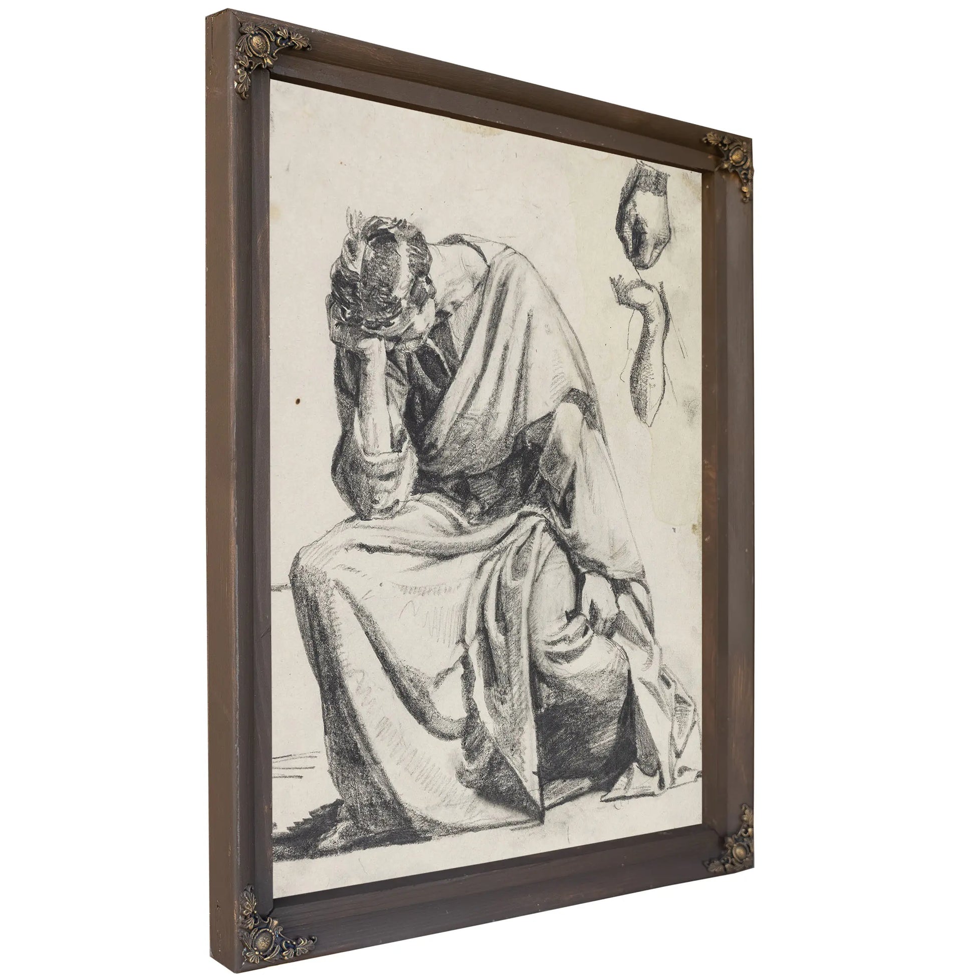 Den Angrende Peter Forarbejde Til Radering Fra 1882 by Carl Bloch