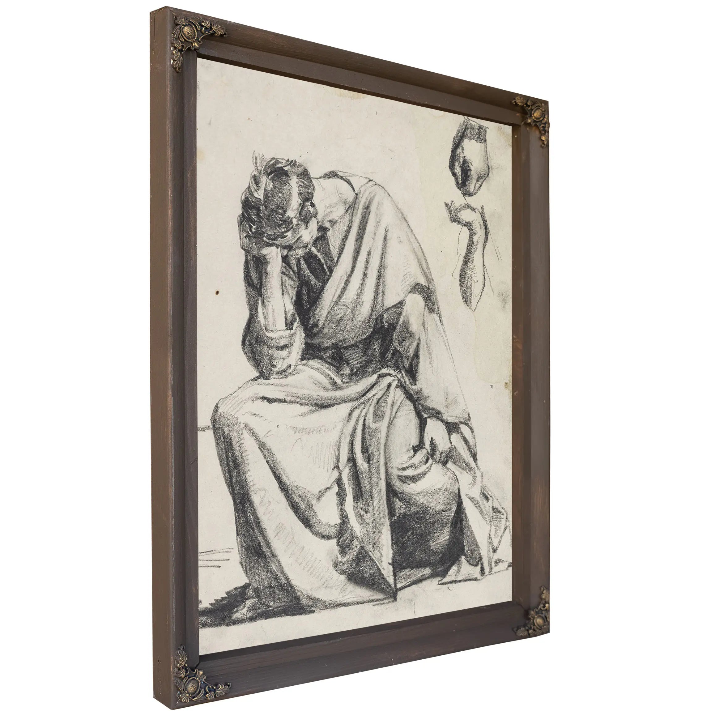 Den Angrende Peter Forarbejde Til Radering Fra 1882 by Carl Bloch