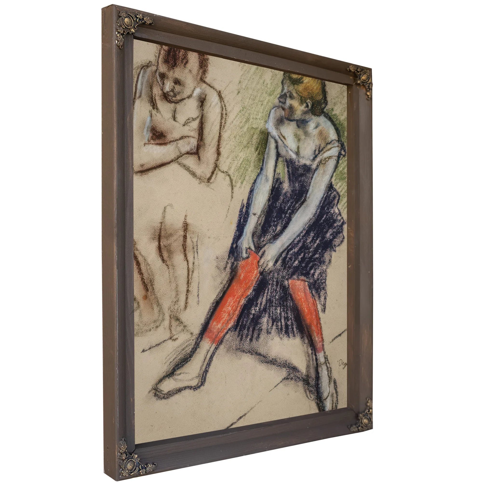Dancer With Red Stockings By Edgar Degas Fine Art Print