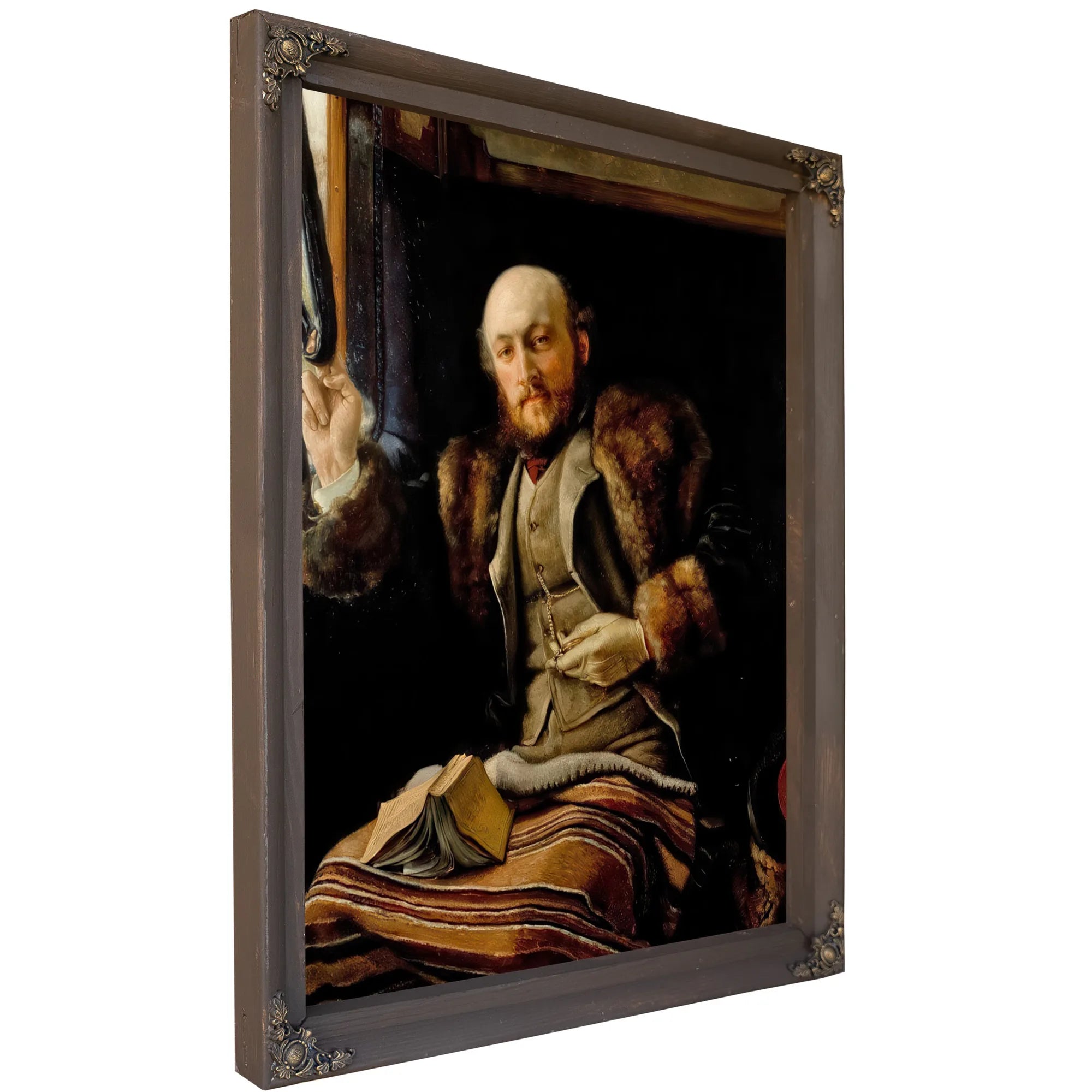 Gentleman In A Railway Carriage By James Tissot Fine Art Print