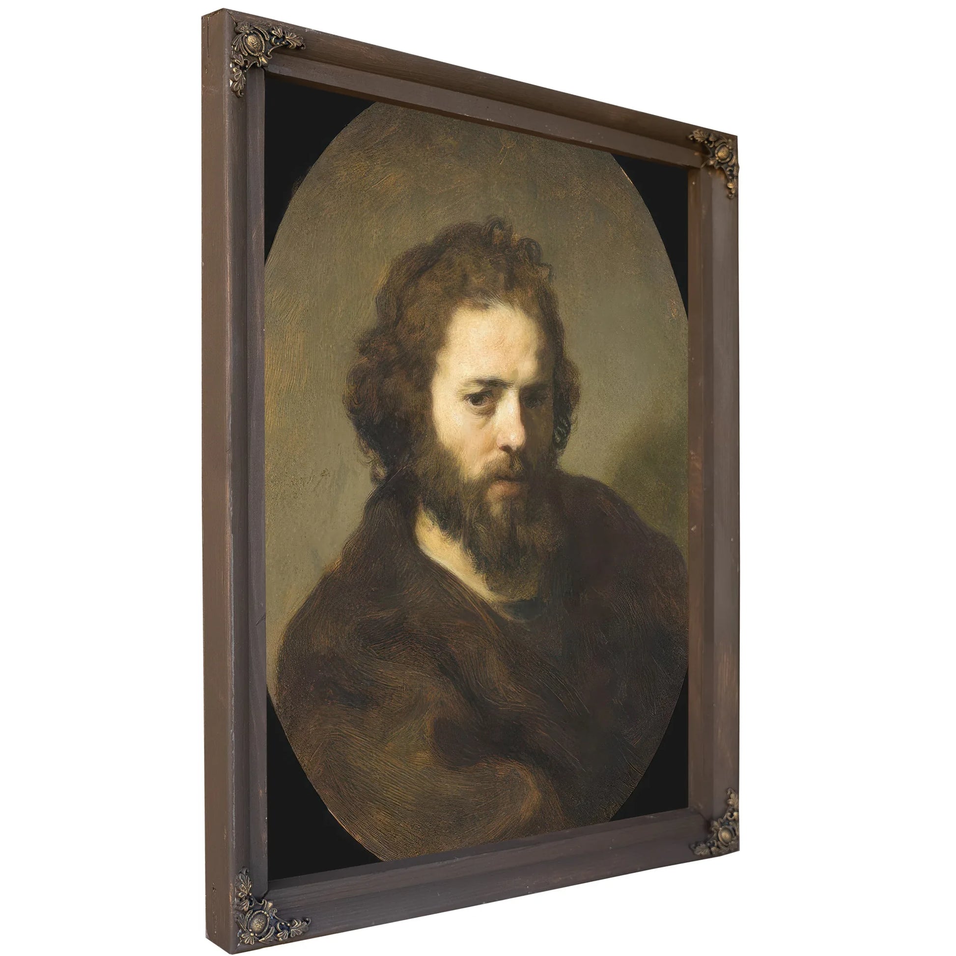 Portrait Of A Bearded Man By Rembrandt Fine Art Print