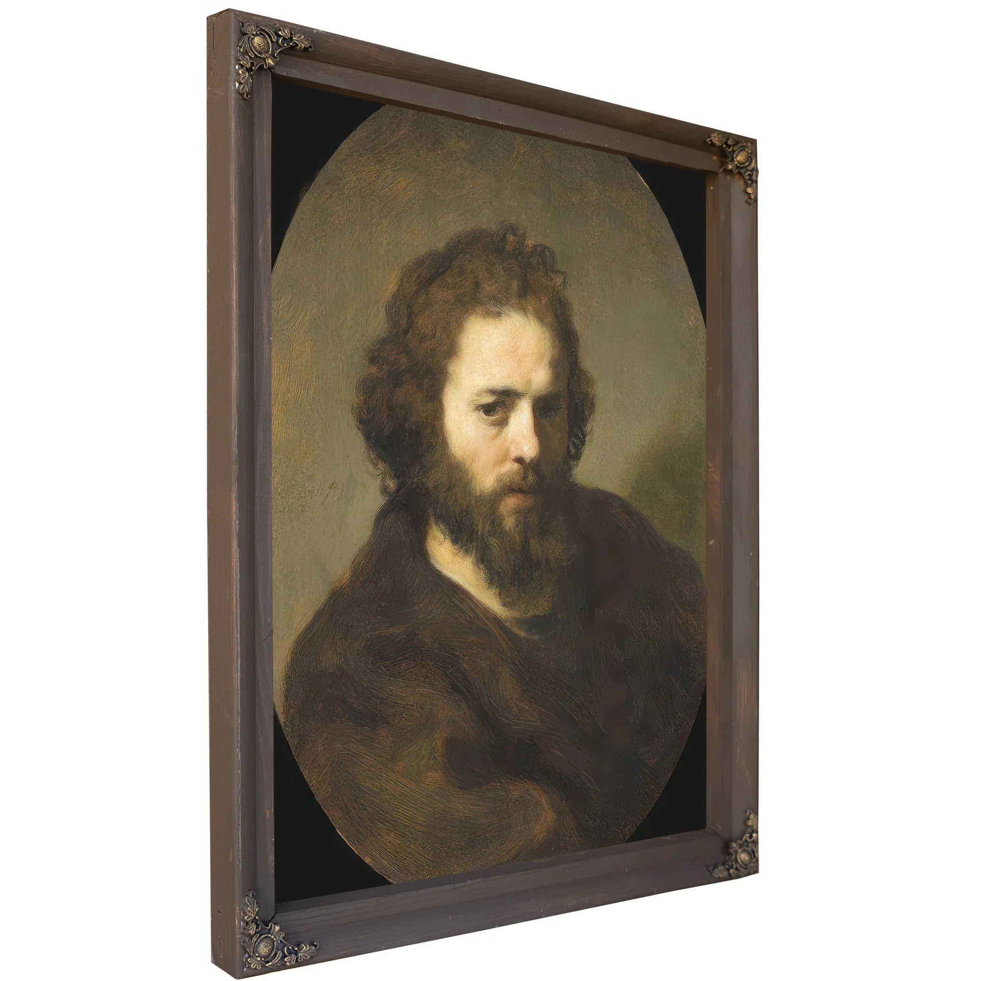 Portrait Of A Bearded Man By Rembrandt Fine Art Print