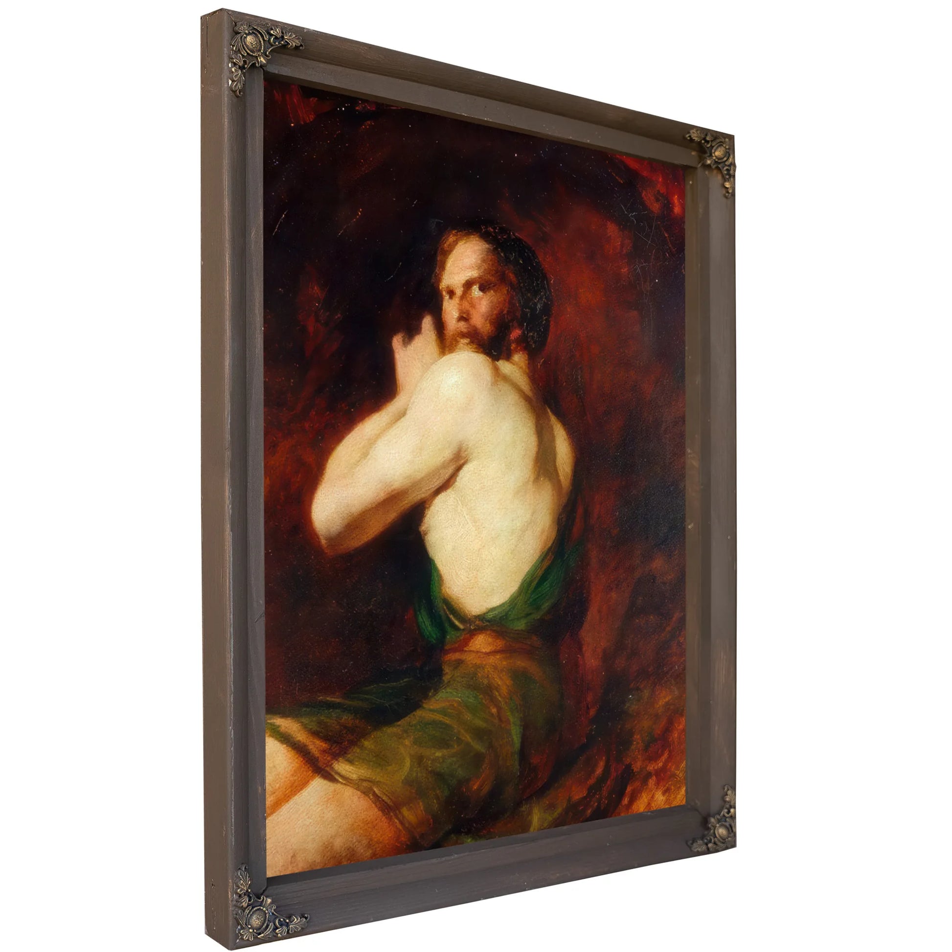 Figure Of A Seated Man By William Etty Fine Art Print