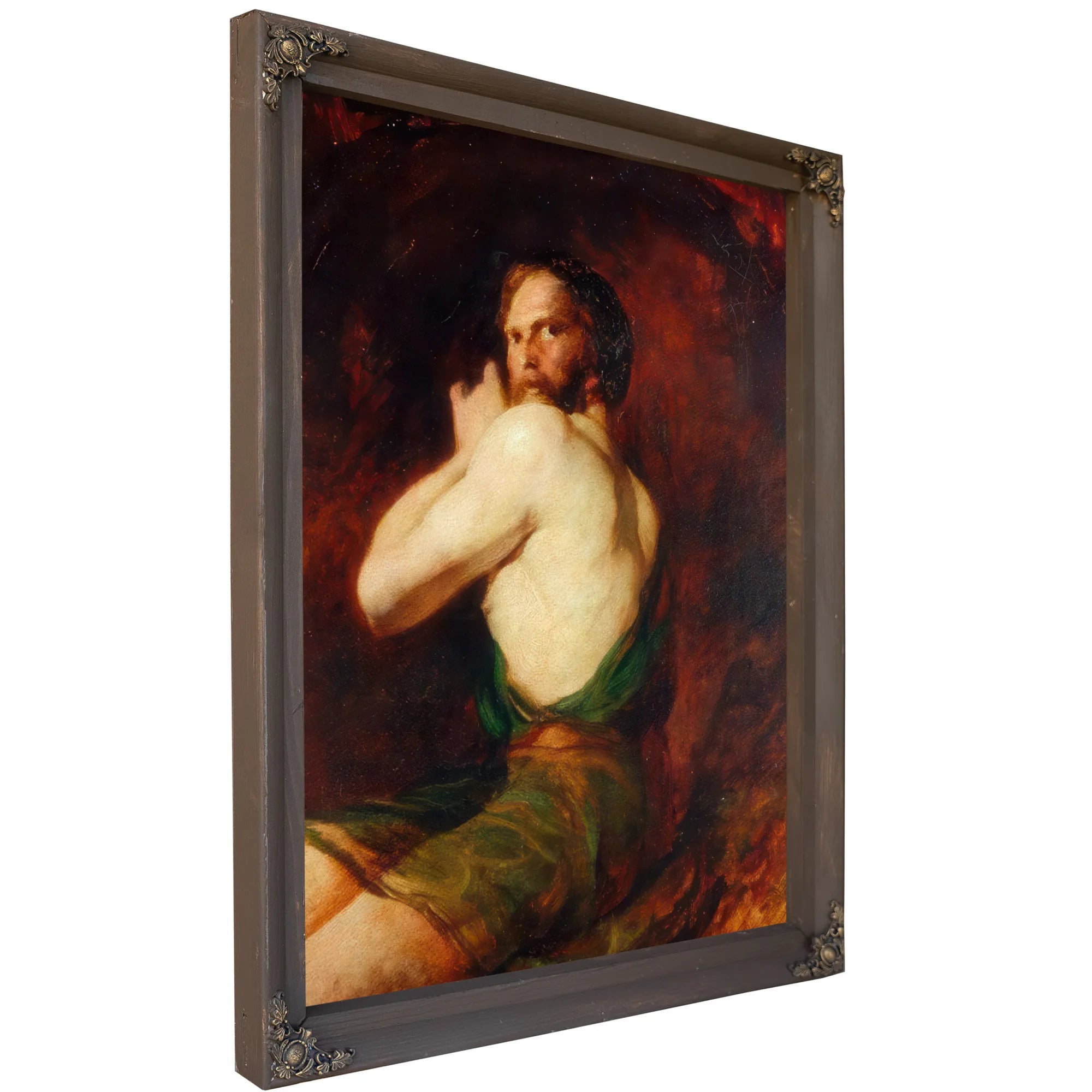 Figure Of A Seated Man By William Etty Fine Art Print
