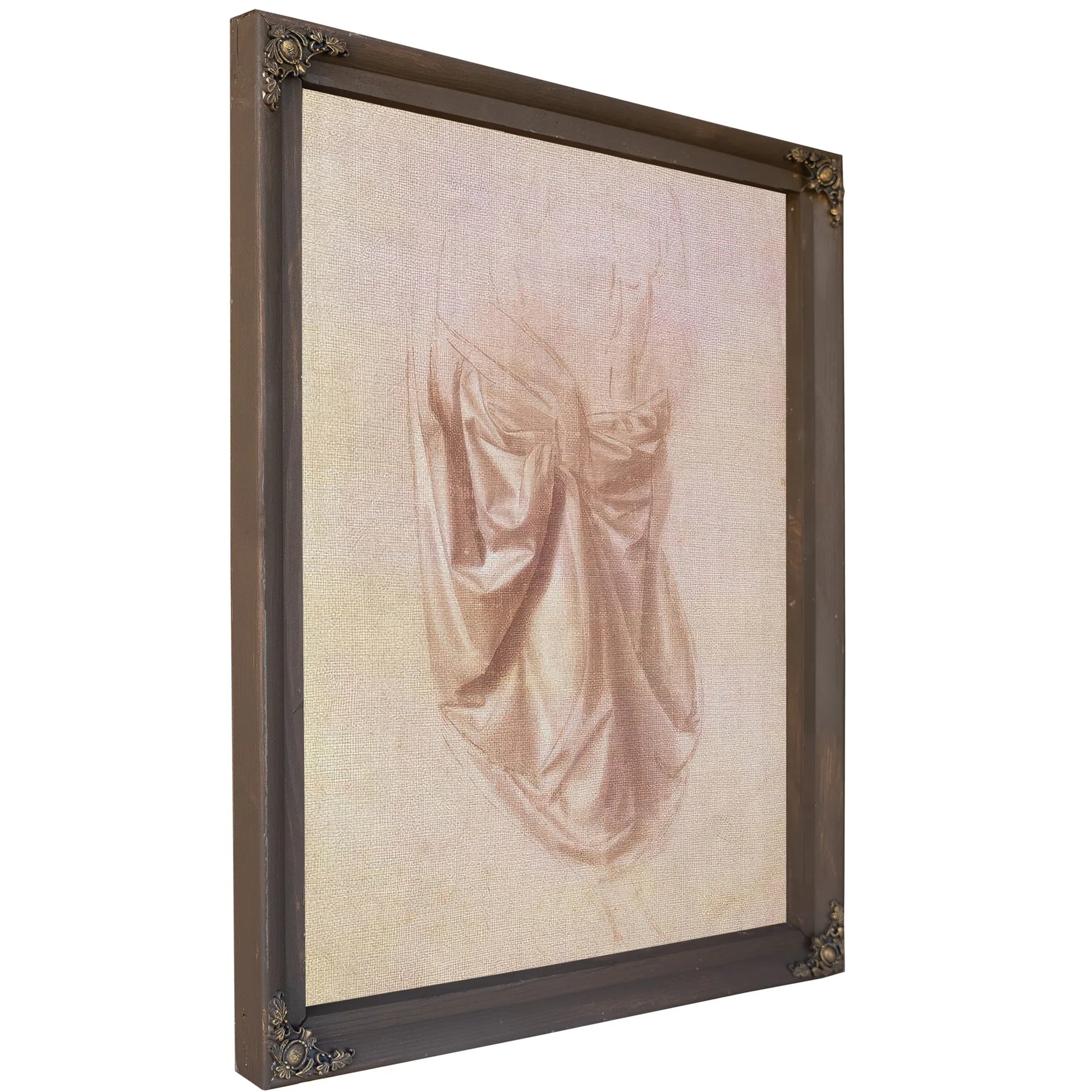 Drapery Study (Gouache On Canvas) By Leonardo Da Vinci Fine Art Print