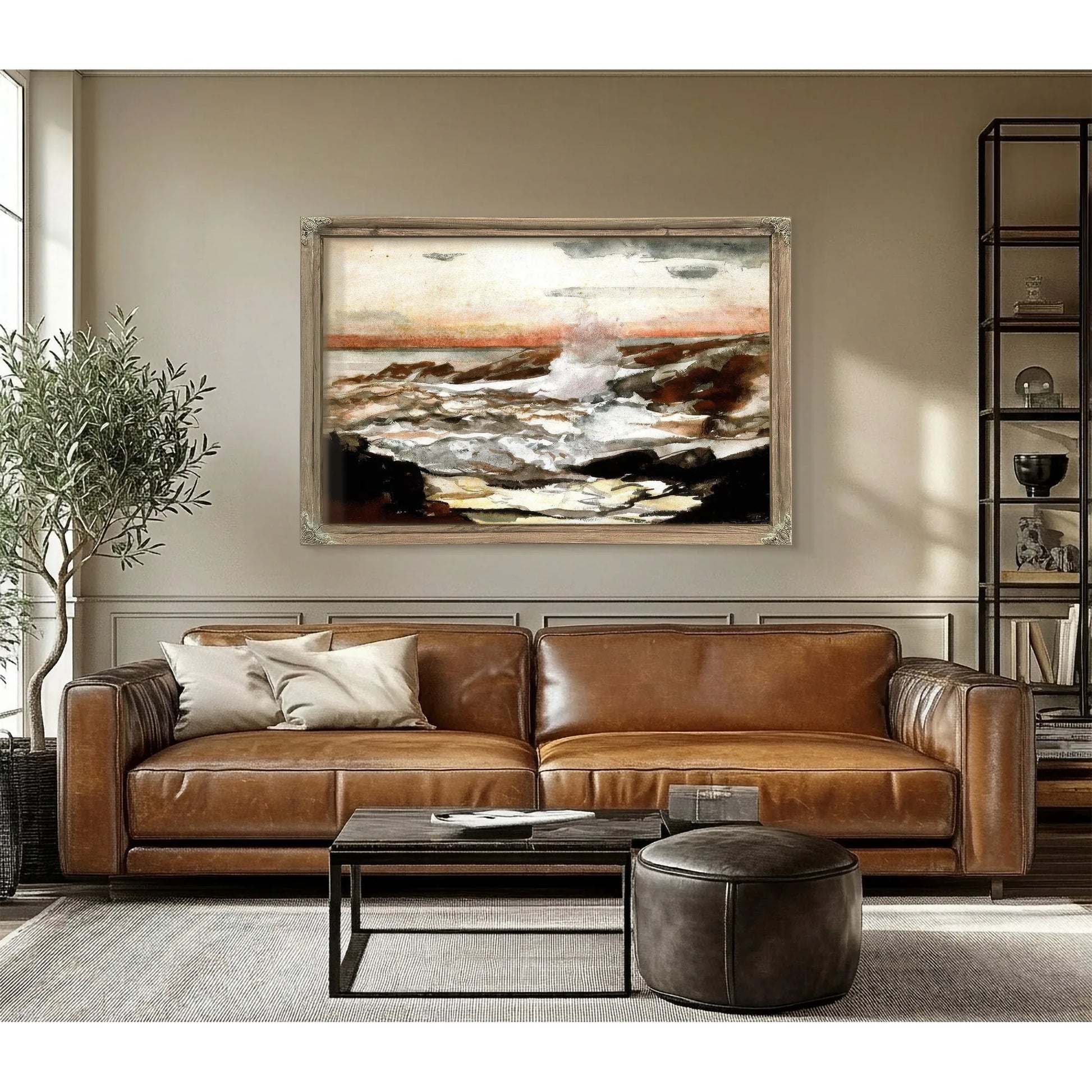 Prout's Neck Surf On Rocks By Winslow Homer Fine Art Print