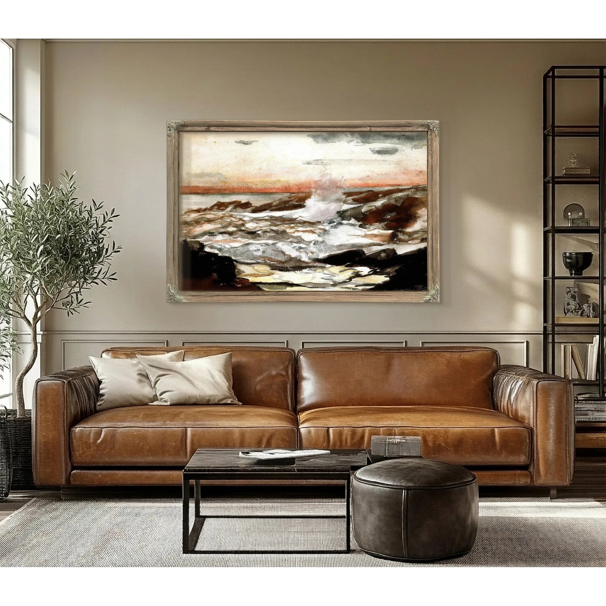 Prout's Neck Surf On Rocks By Winslow Homer Fine Art Print