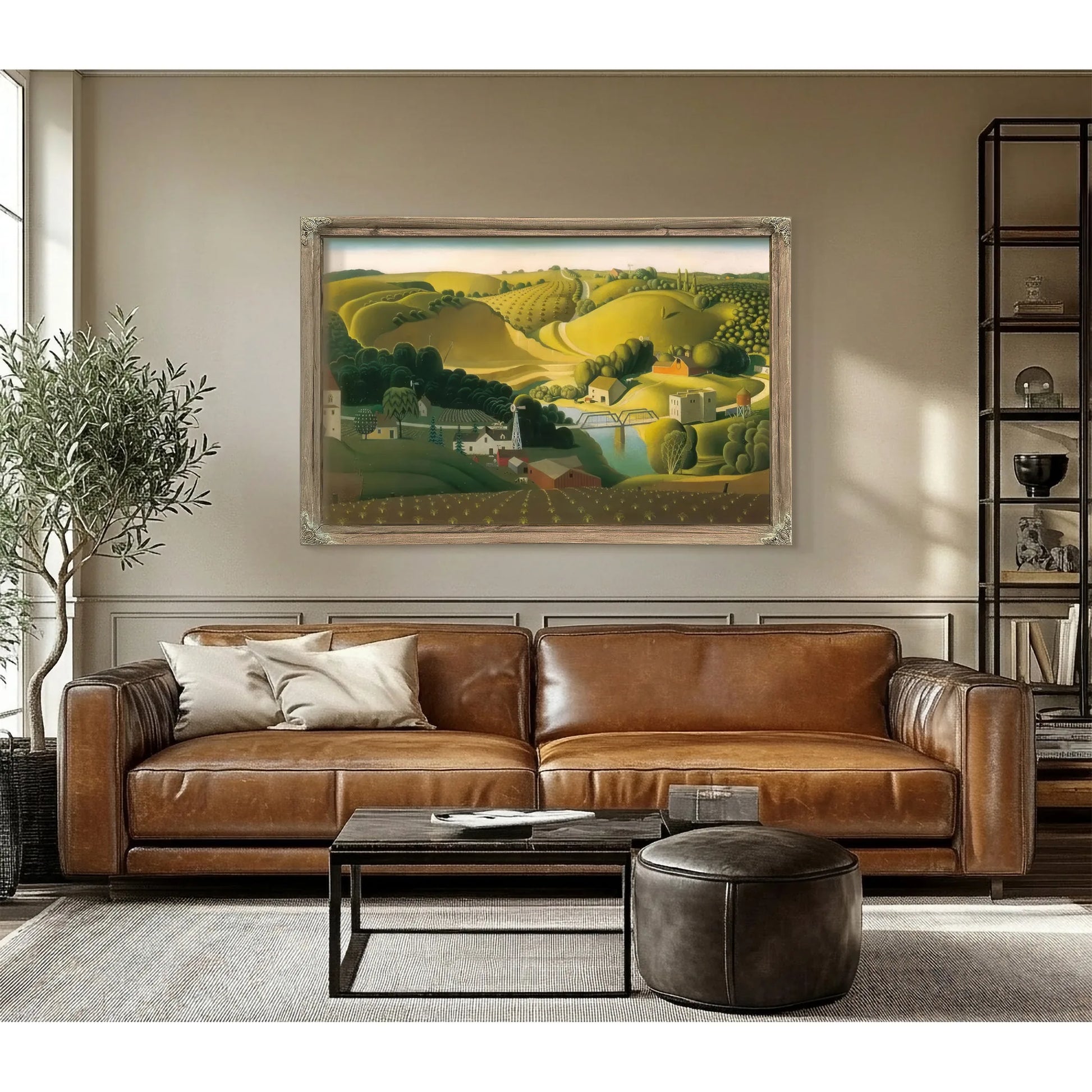 Stone City By Grant Wood Fine Art Print