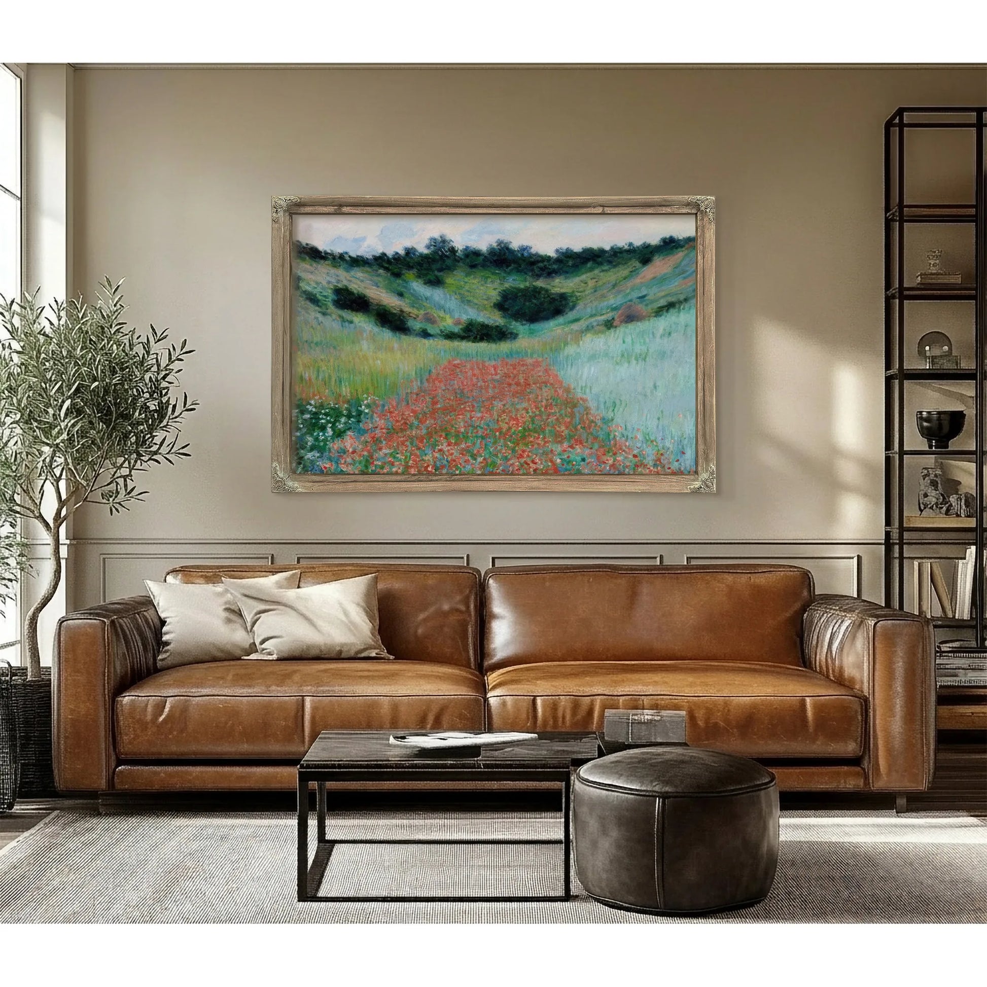 Poppy Field In A Hollow Near Giverny By Claude Monet Fine Art Print