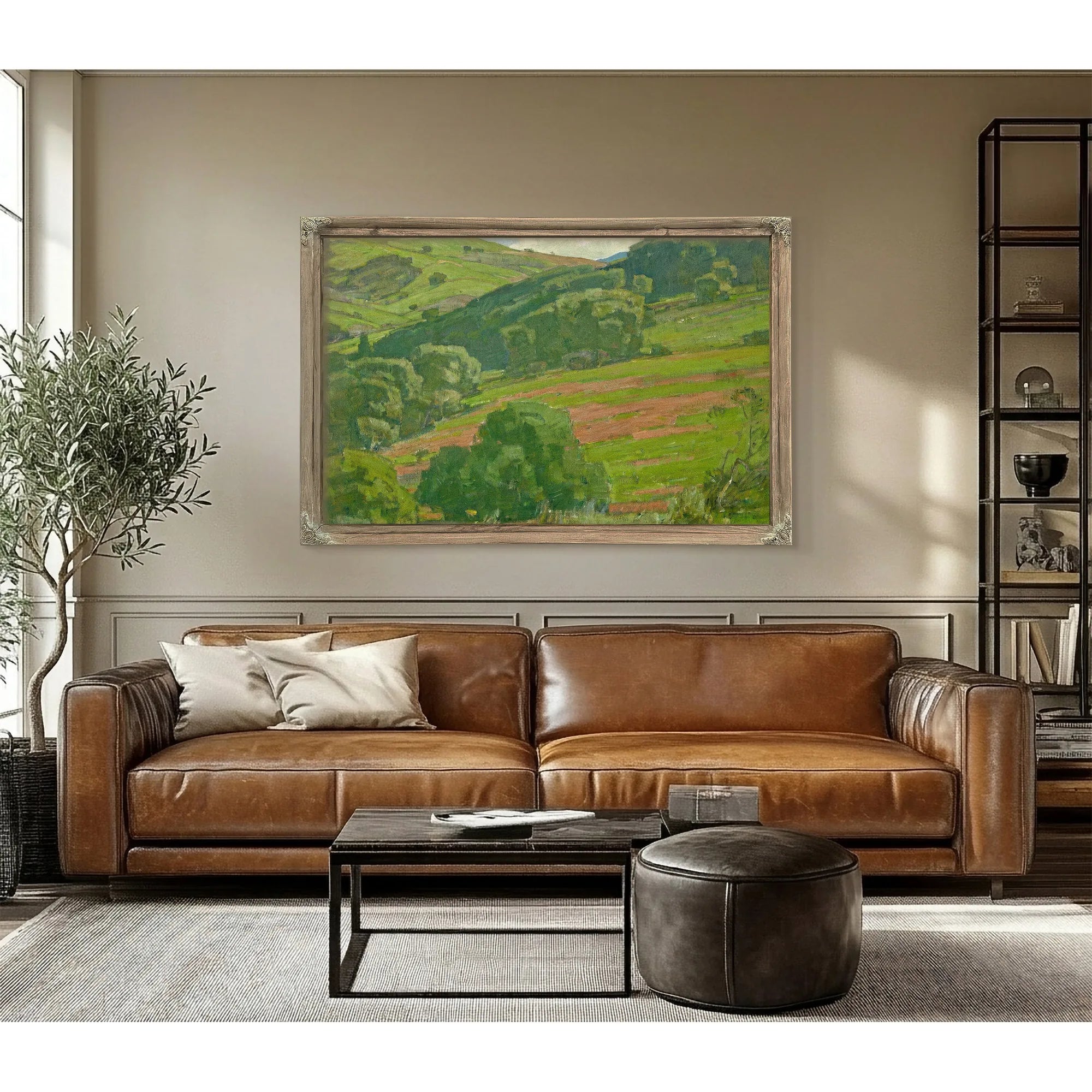 Trees Along The Foothills By William Wendt Fine Art Print