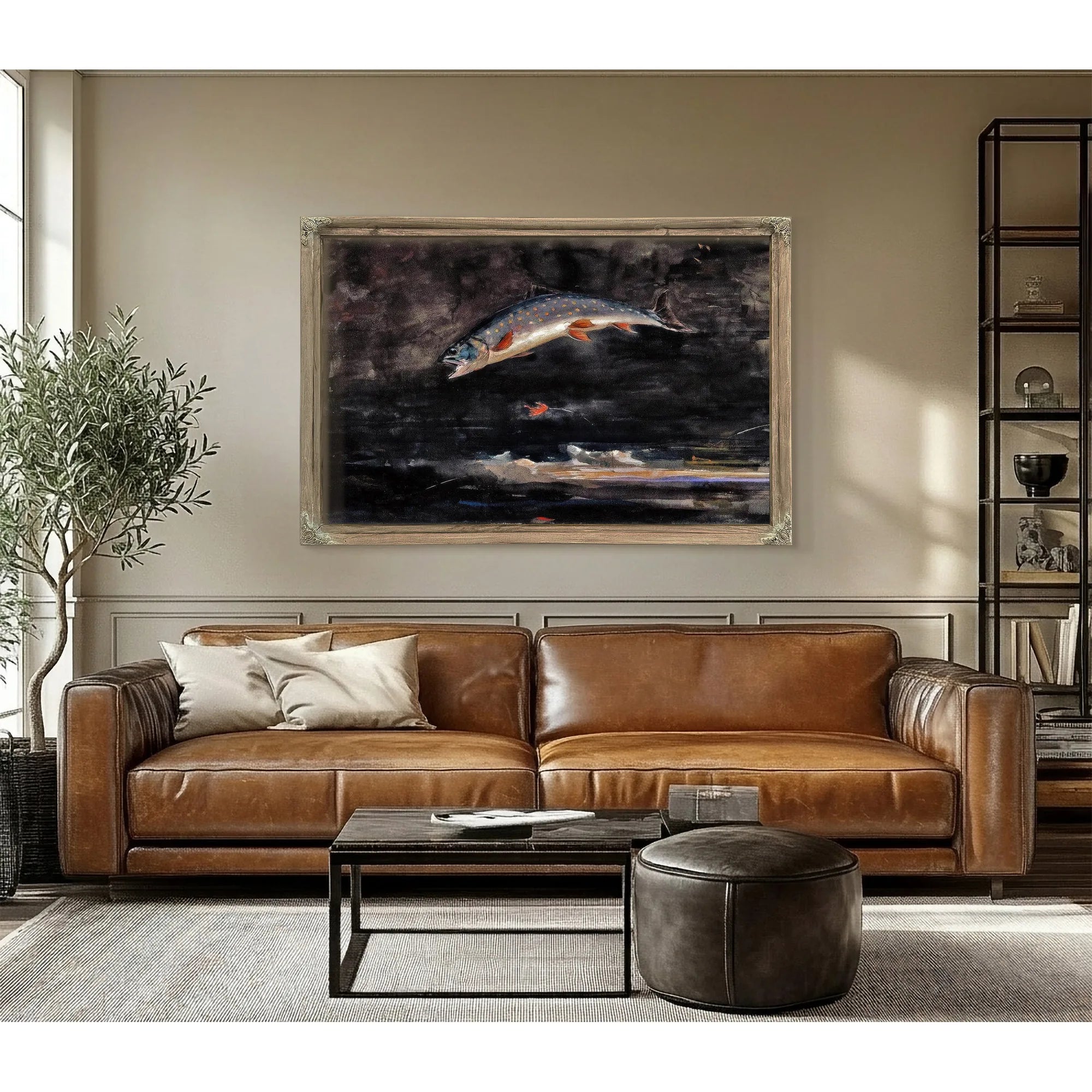 Jumping Trout By Winslow Homer Fine Art Print