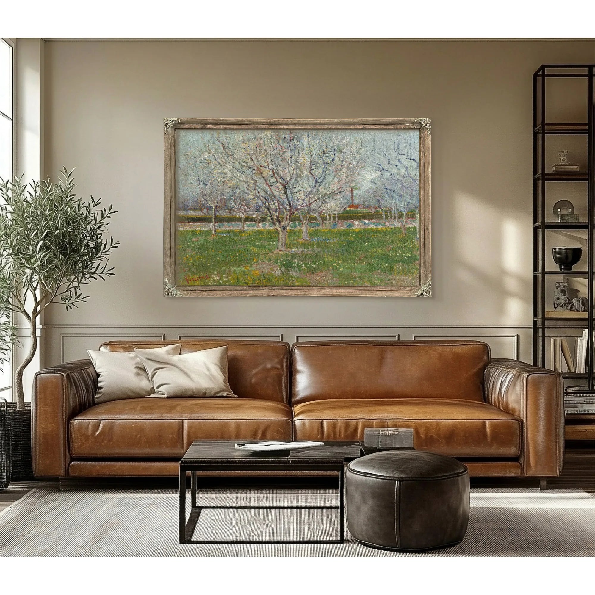 Orchard In Blossom (Plum Trees) By Vincent Van Gogh Fine Art Print