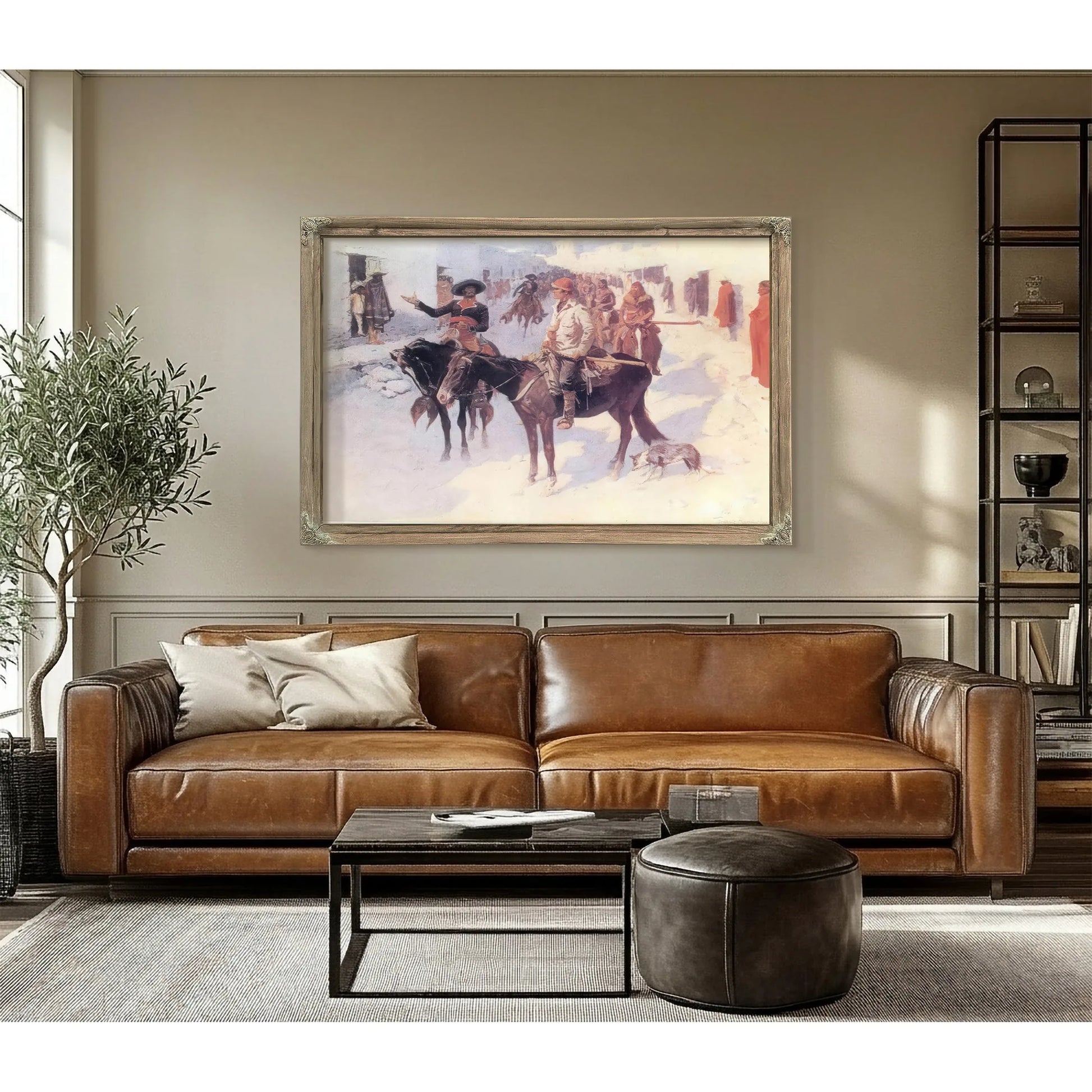 Zebulon Pike Entering Santa Fe By Frederic Remington Fine Art Print