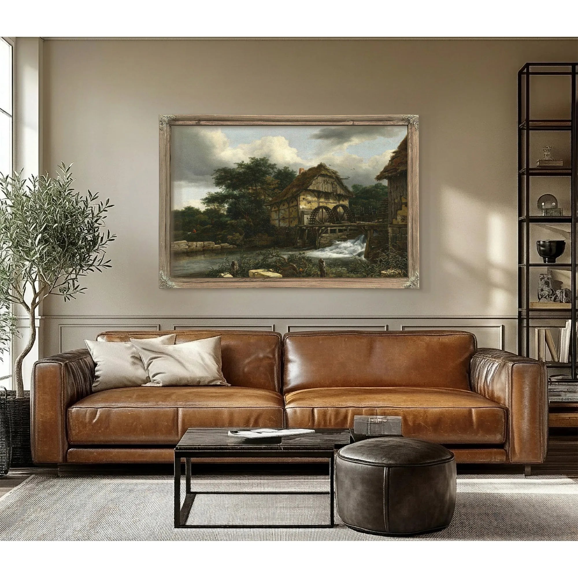 Two Watermills And An Open Sluice By Jacob Van Ruisdael Fine Art Print
