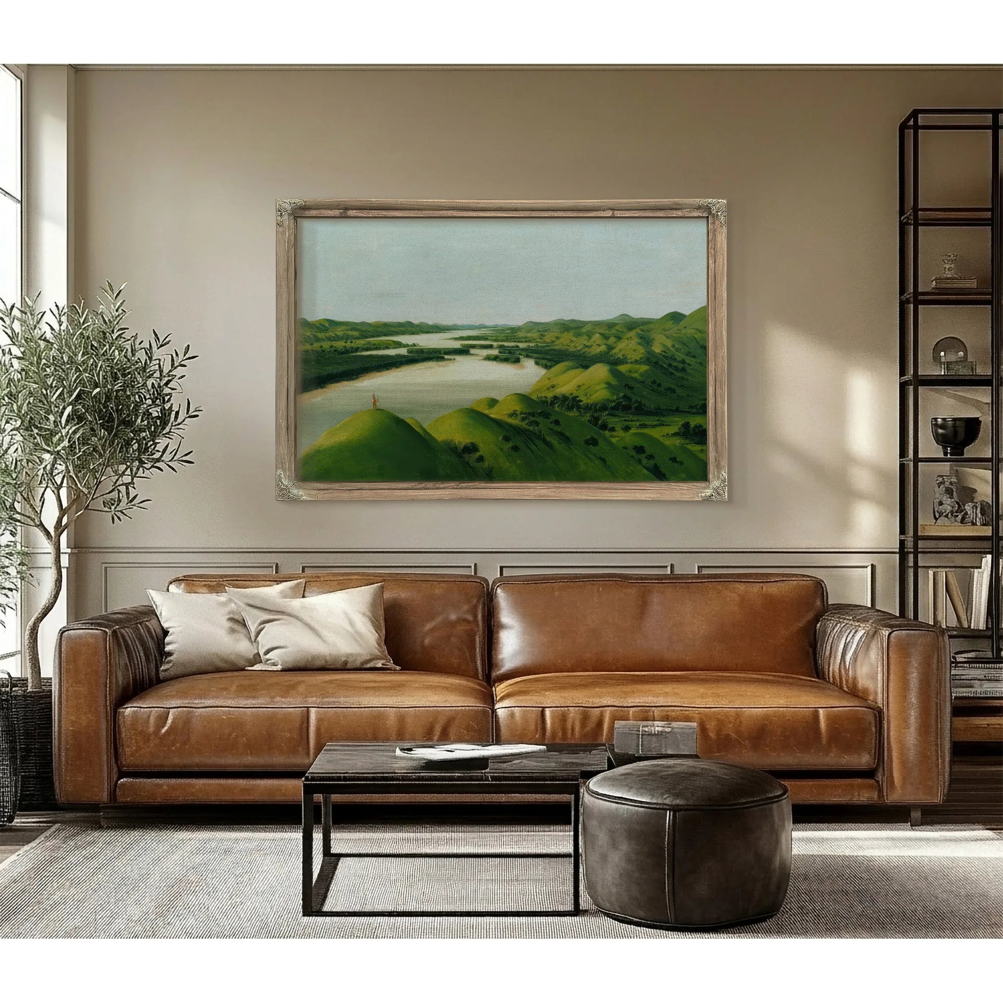 River Bluffs, 1320 Miles Above St. Louis By George Catlin Fine Art Print