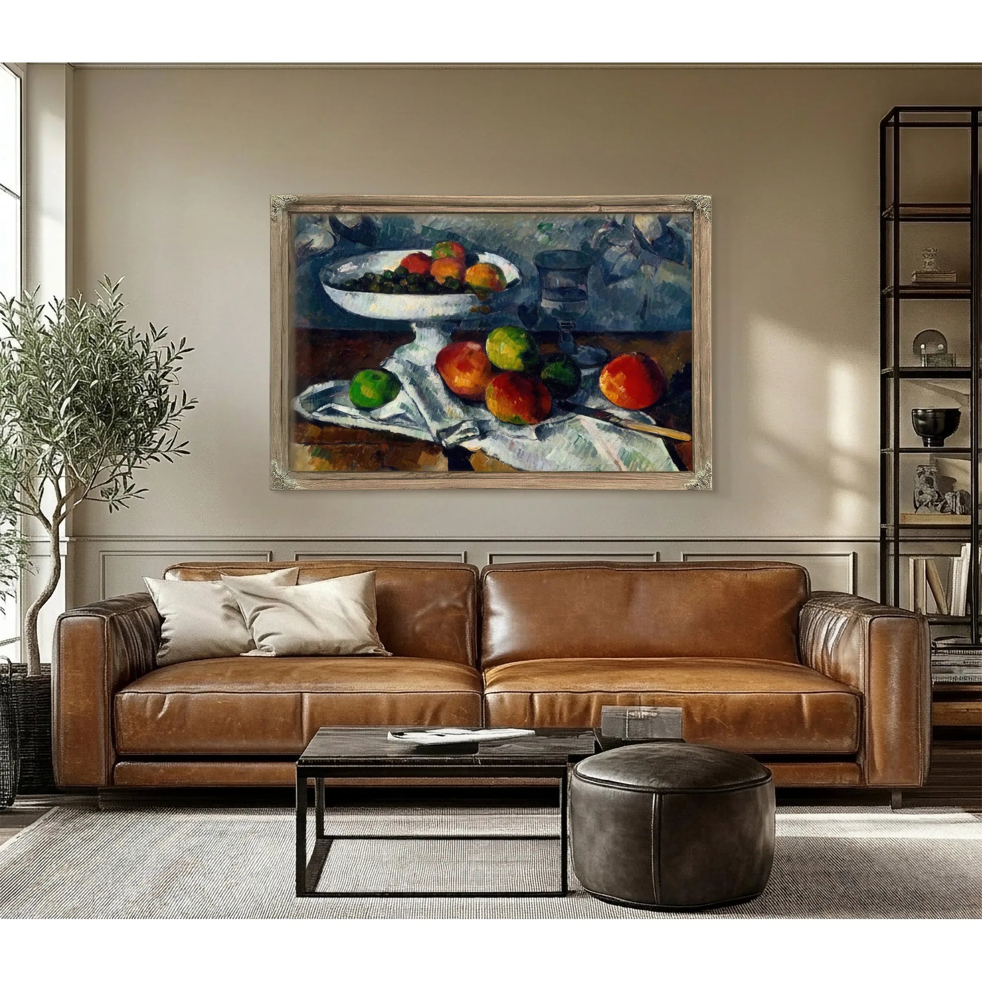 Still Life With Fruit Dish By Paul Cezanne Fine Art Print