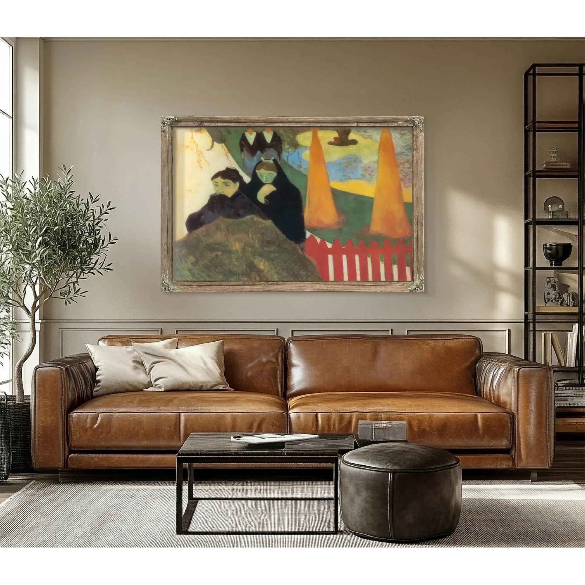 Old Women In Arles ( In The Arles Hospital Garden) By Paul Gauguin Fine Art Print