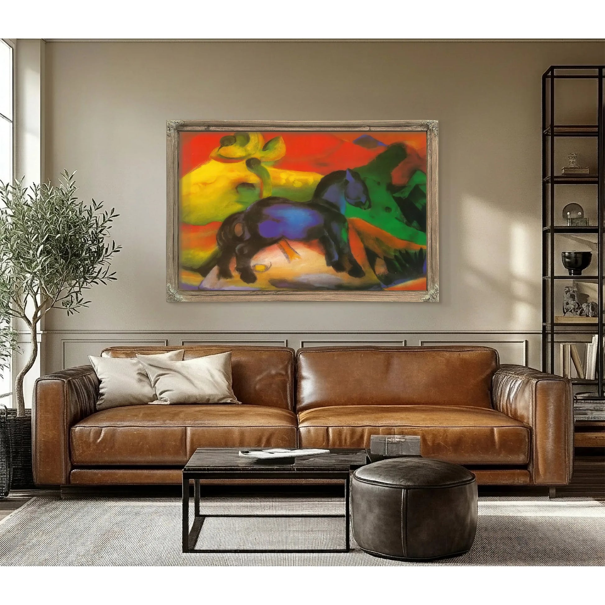 The Little Blue Horse By Franz Marc Fine Art Print