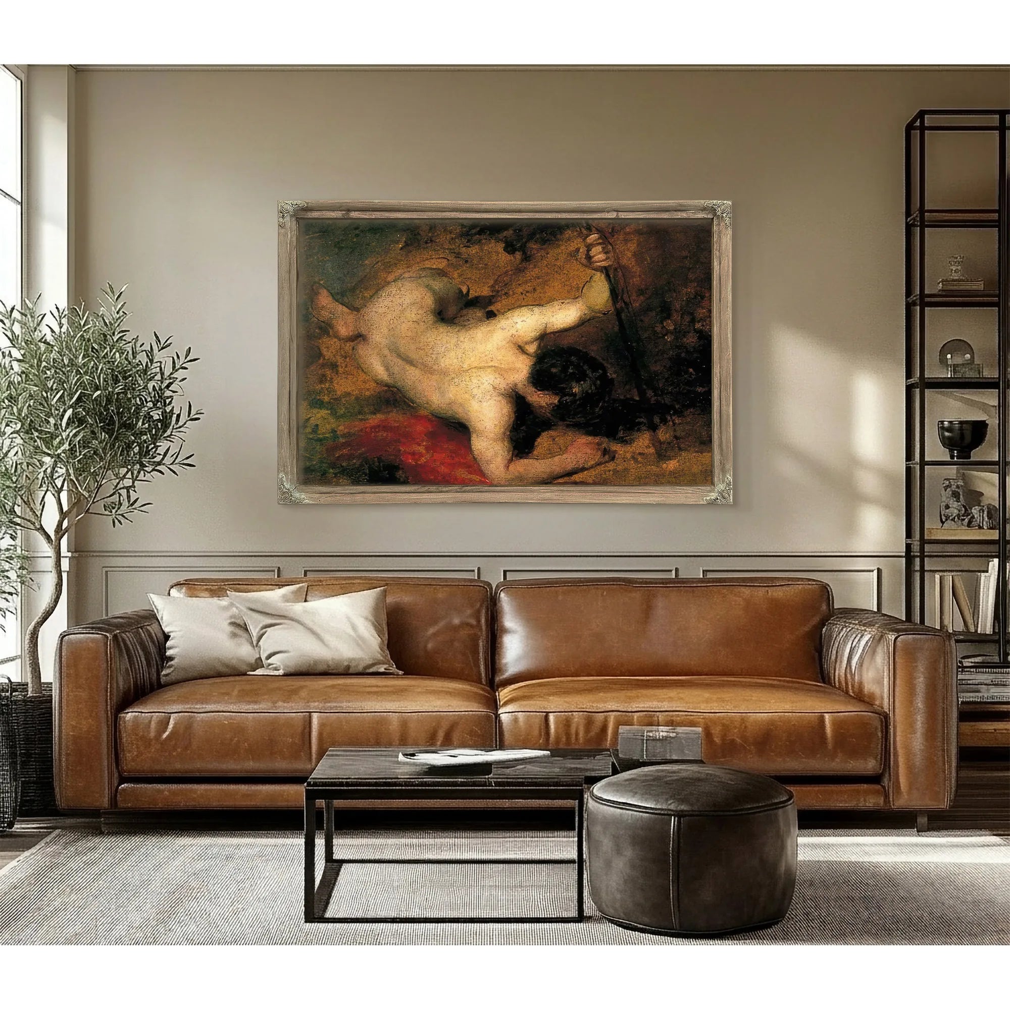 Reclining Male Nude With Spear By William Etty Fine Art Print