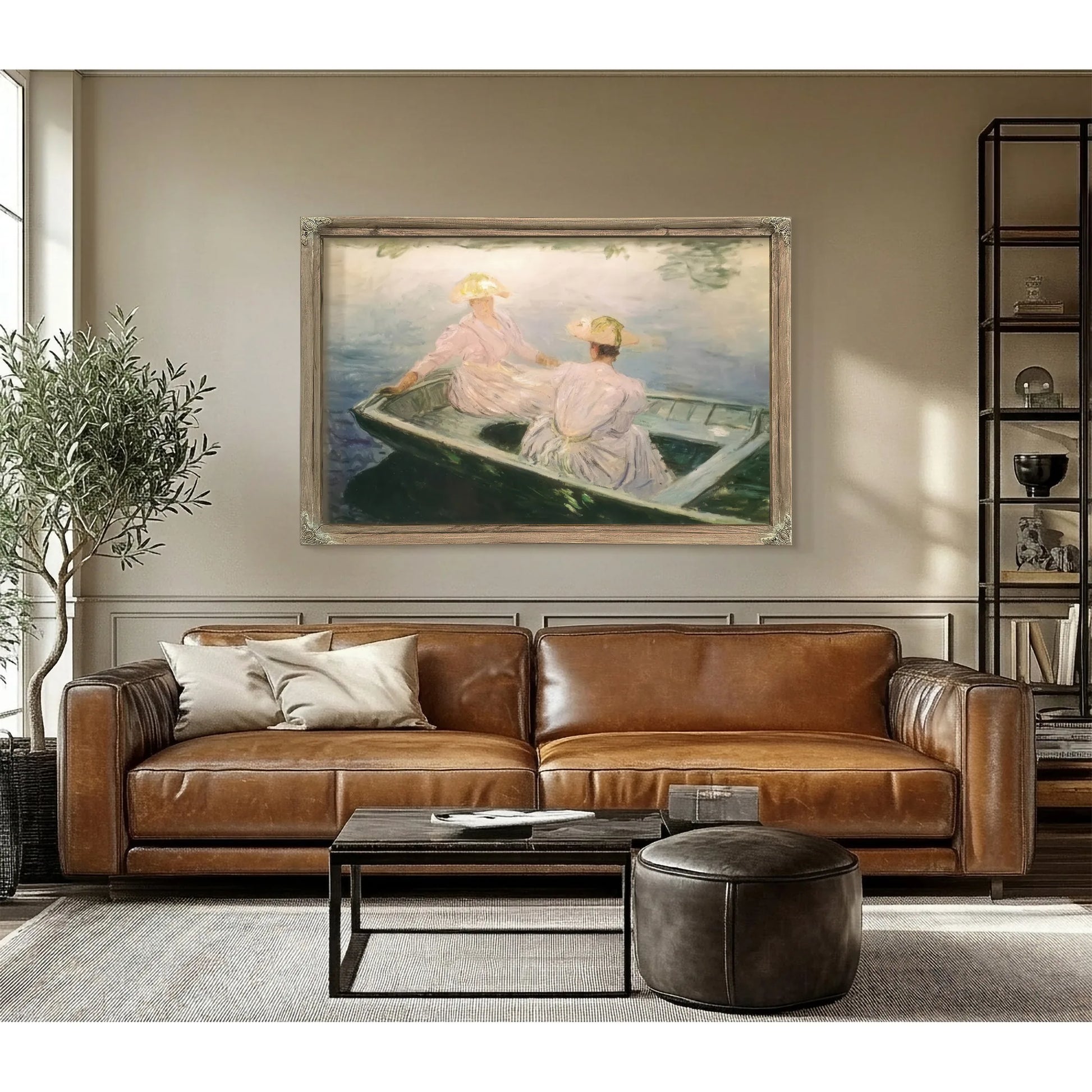 The Blue Rowing Boat By Claude Monet Fine Art Print