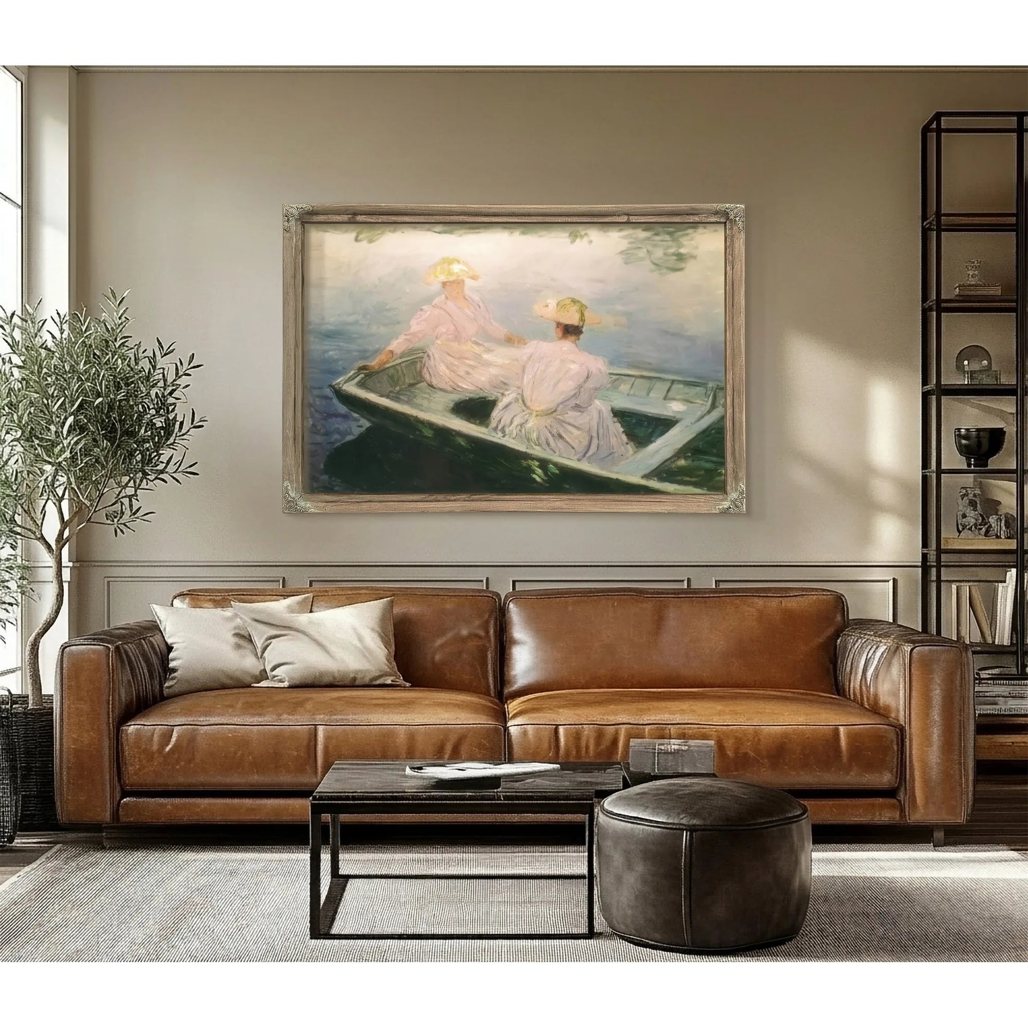 The Blue Rowing Boat By Claude Monet Fine Art Print