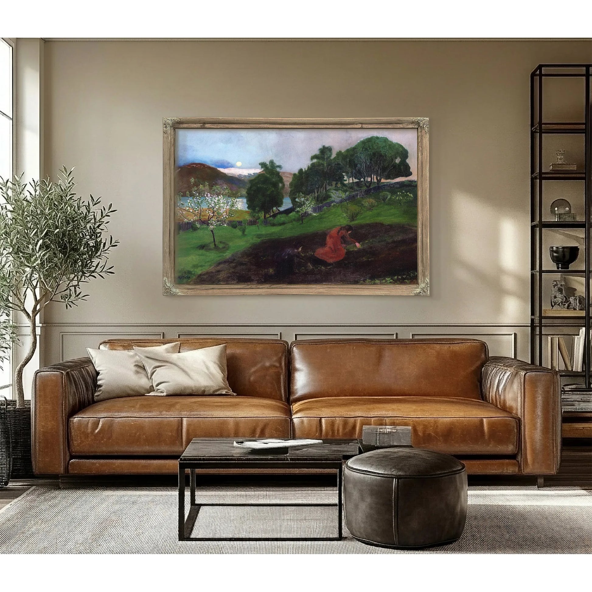 Spring Night In The Garden By Nicolai Astrup Fine Art Print