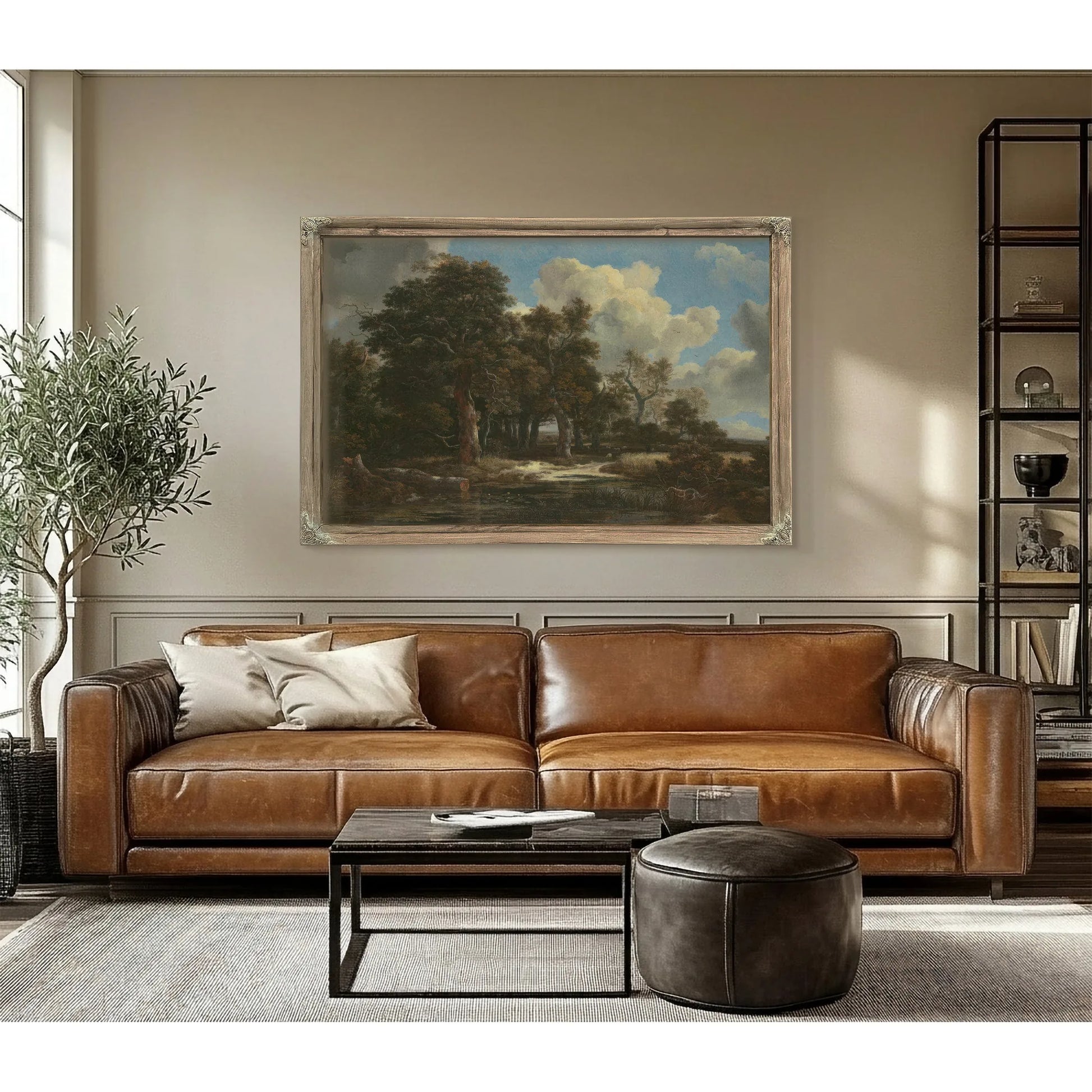 Edge Of A Forest With A Grainfield By Jacob Van Ruisdael Fine Art Print