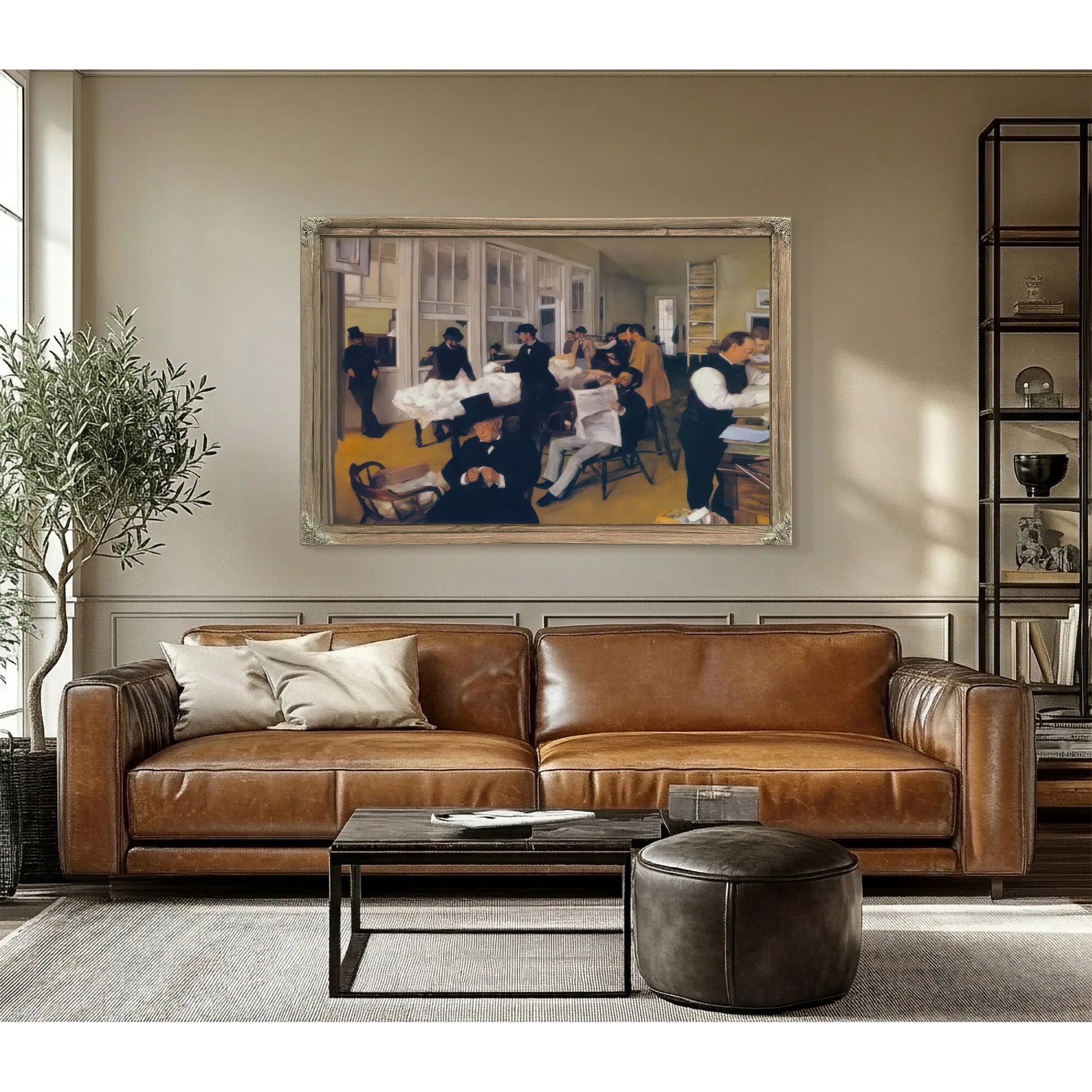 The Cotton Exchange At New Orleans By Edgar Degas Fine Art Print
