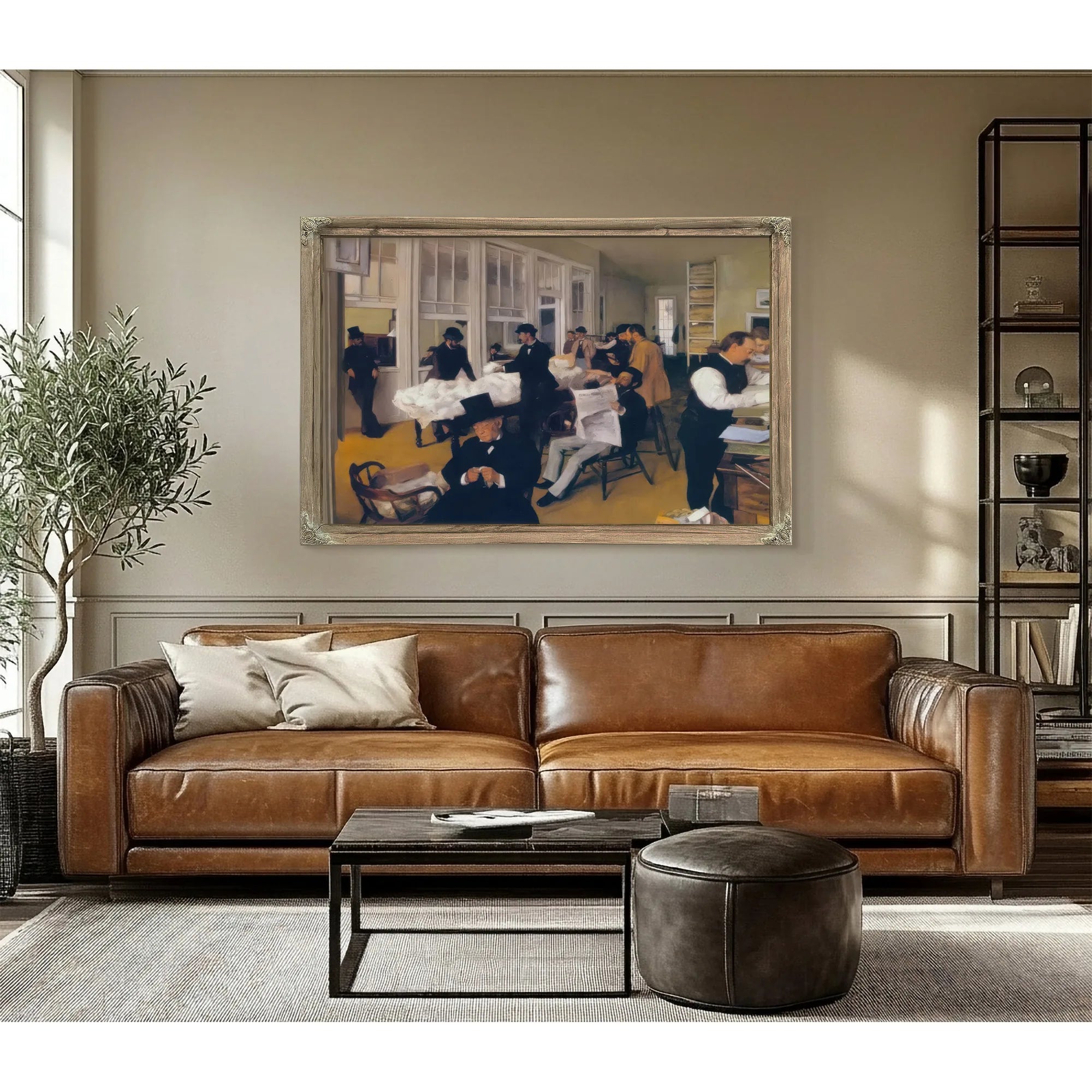 The Cotton Exchange At New Orleans By Edgar Degas Fine Art Print