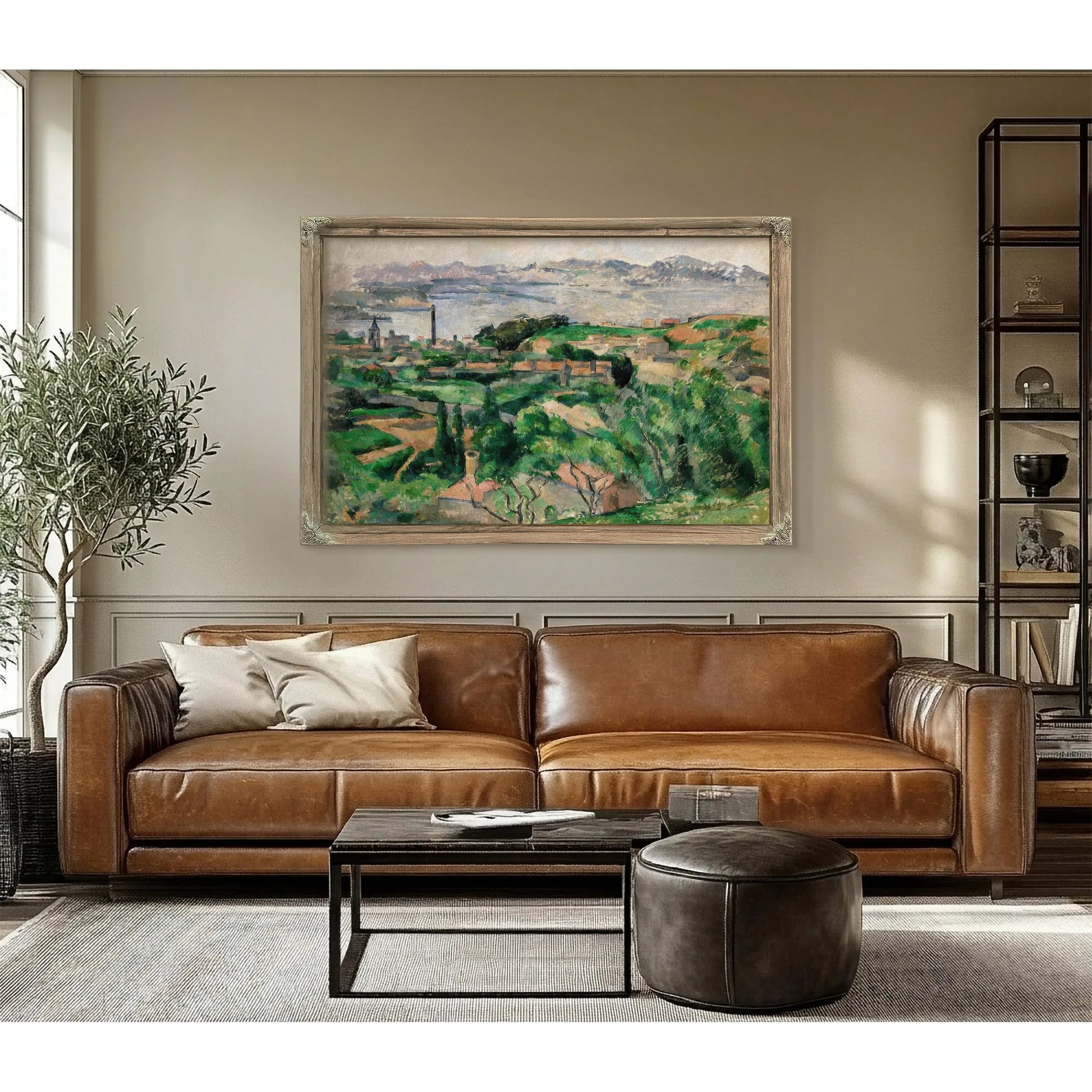 View Of The Gulf Of Marseilles And The Village Of Saint Henri By Paul Cezanne Fine Art Print