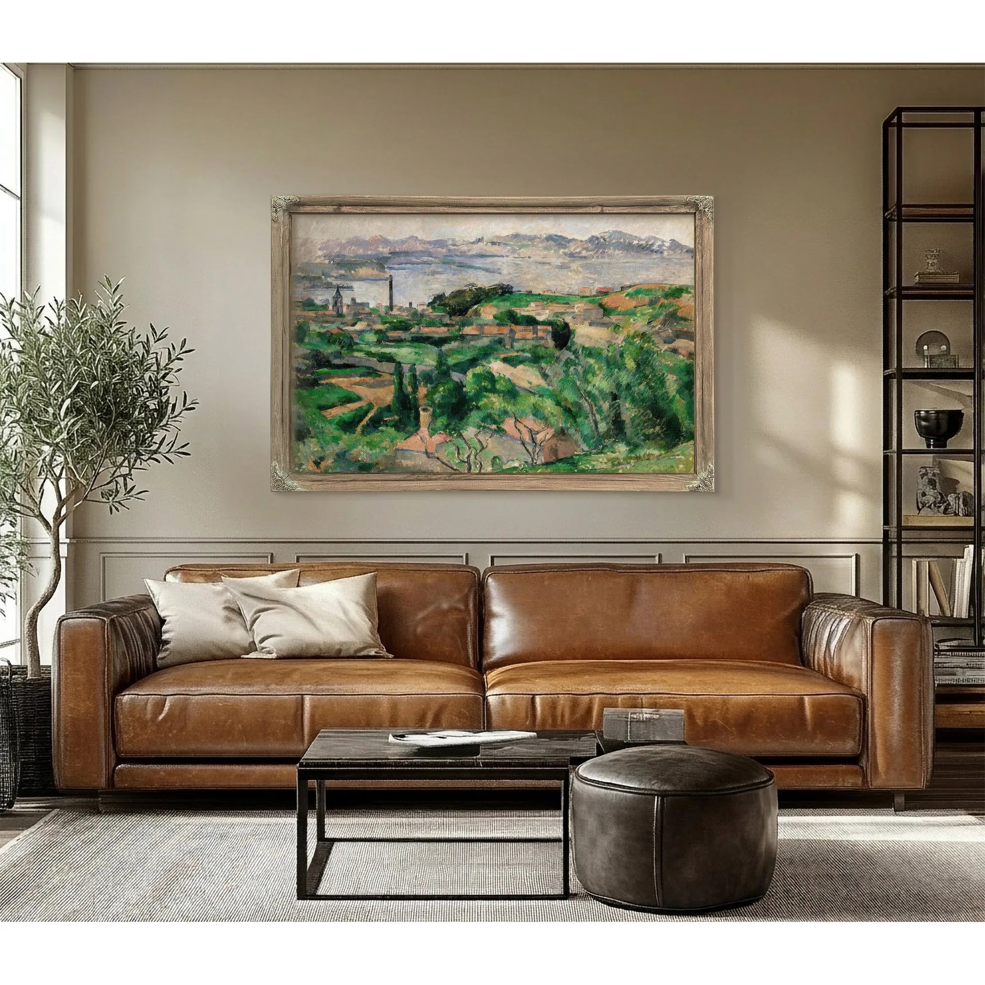 View Of The Gulf Of Marseilles And The Village Of Saint Henri By Paul Cezanne Fine Art Print