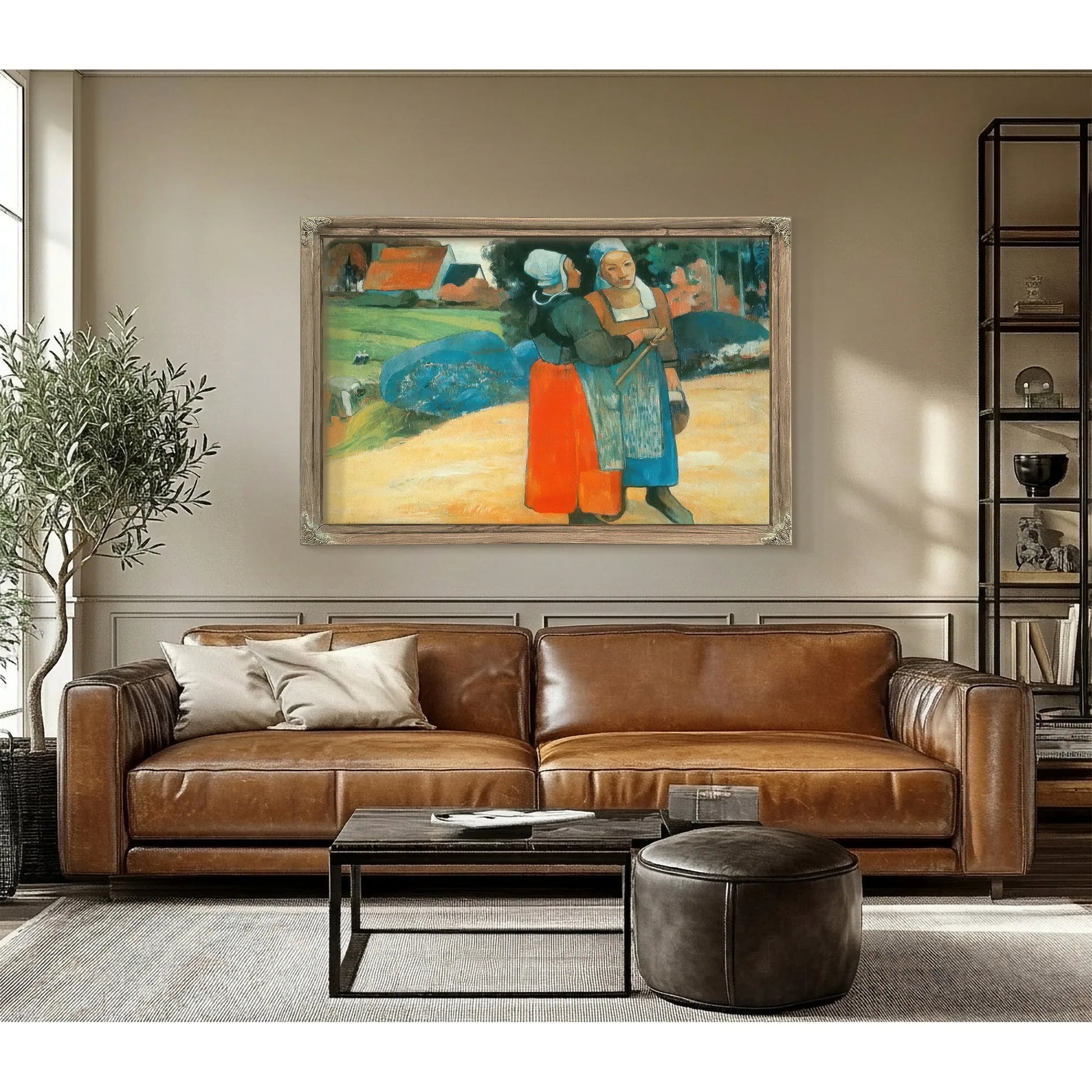 Breton Peasant Women By Paul Gauguin Fine Art Print