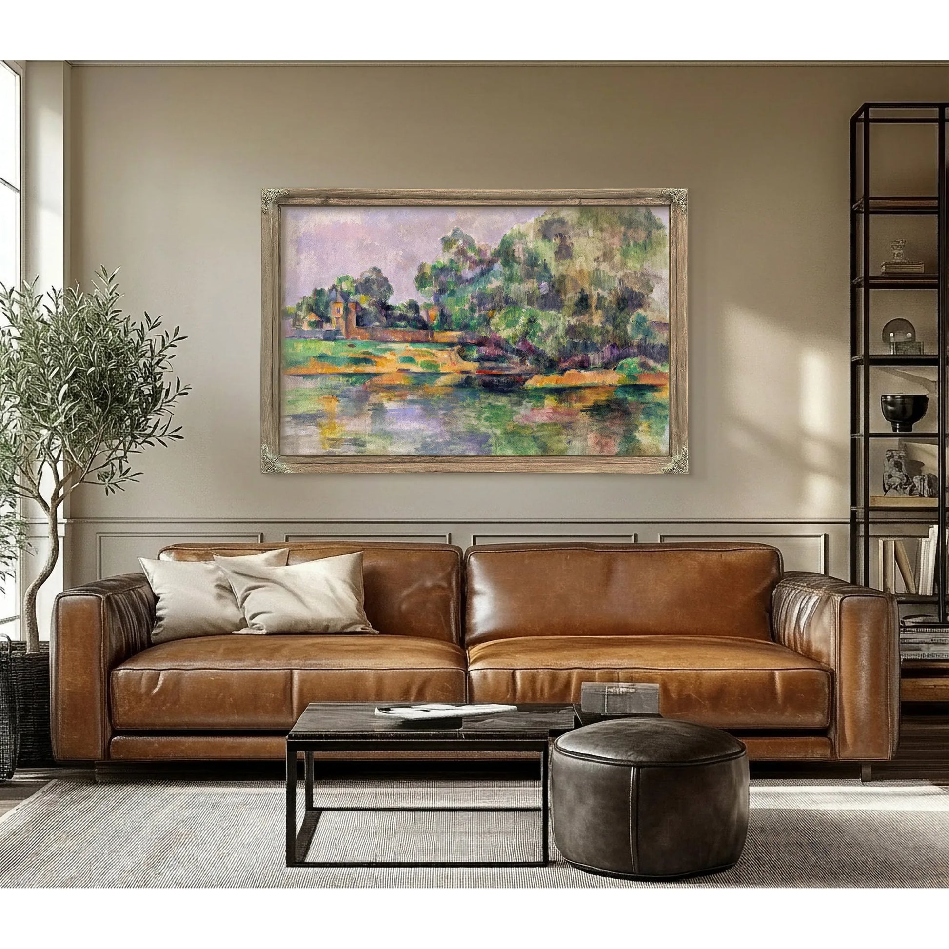 Riverbank By Paul Cezanne Fine Art Print