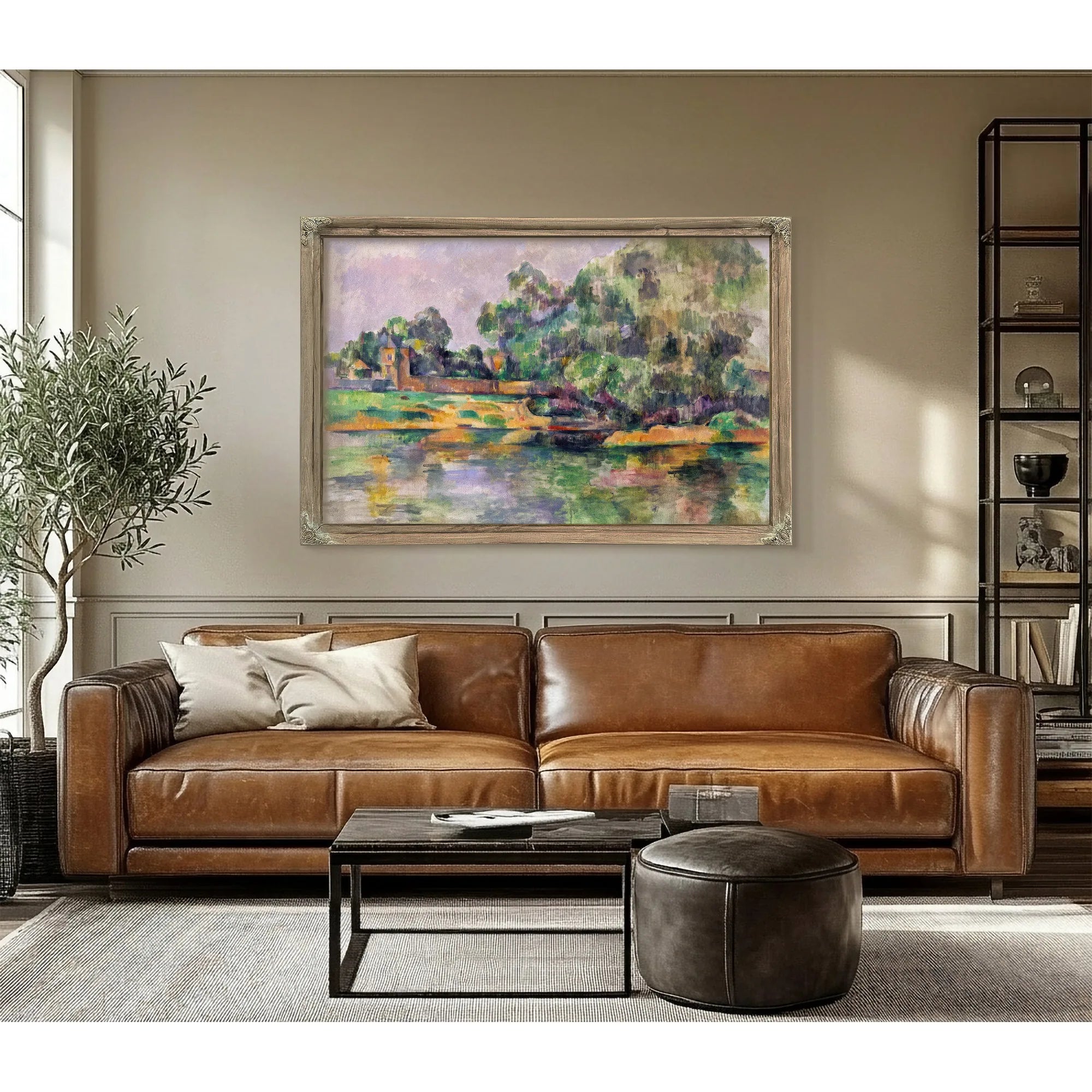 Riverbank By Paul Cezanne Fine Art Print