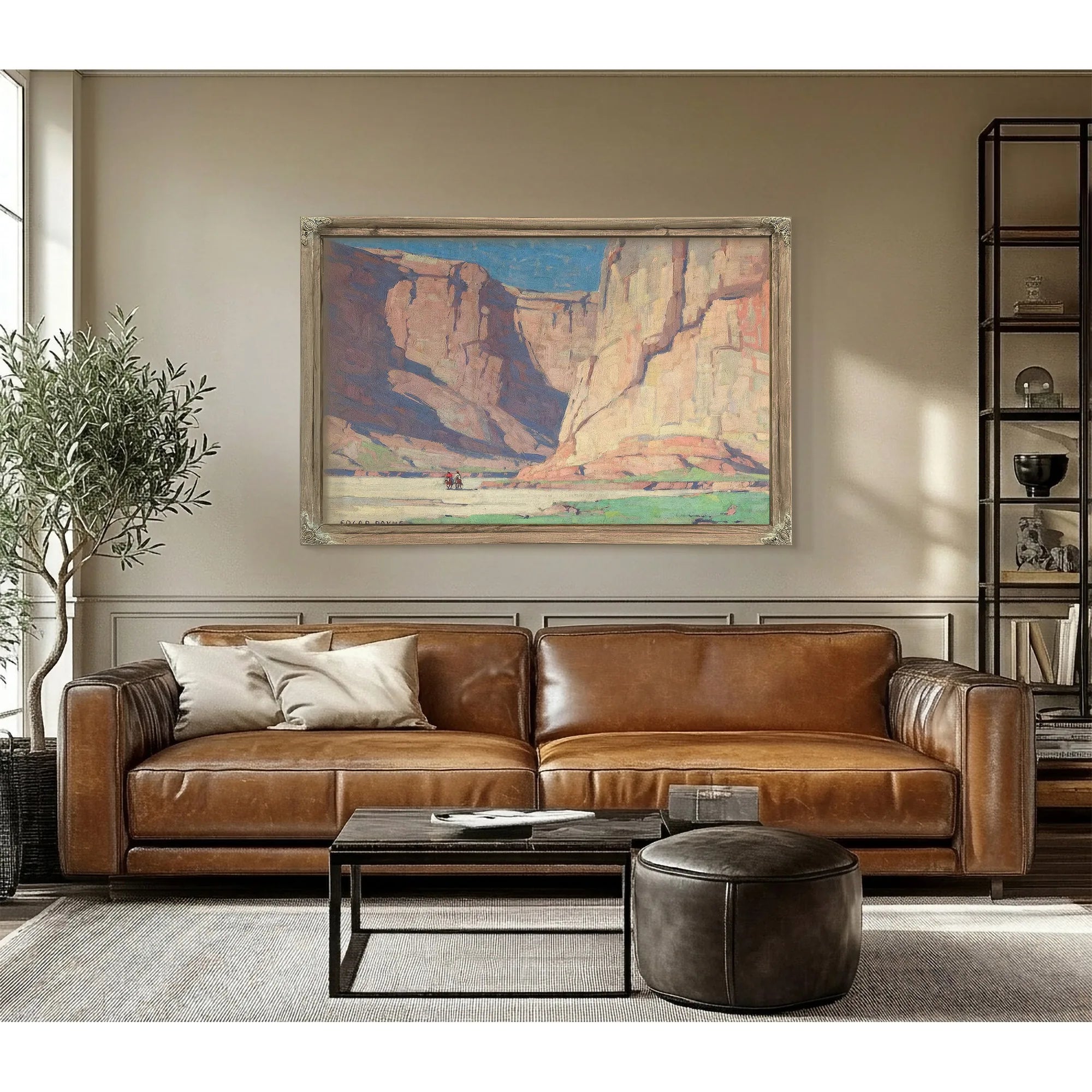 Riders In The Canyon De Chelly, Arizona By Edgar Payne Fine Art Print