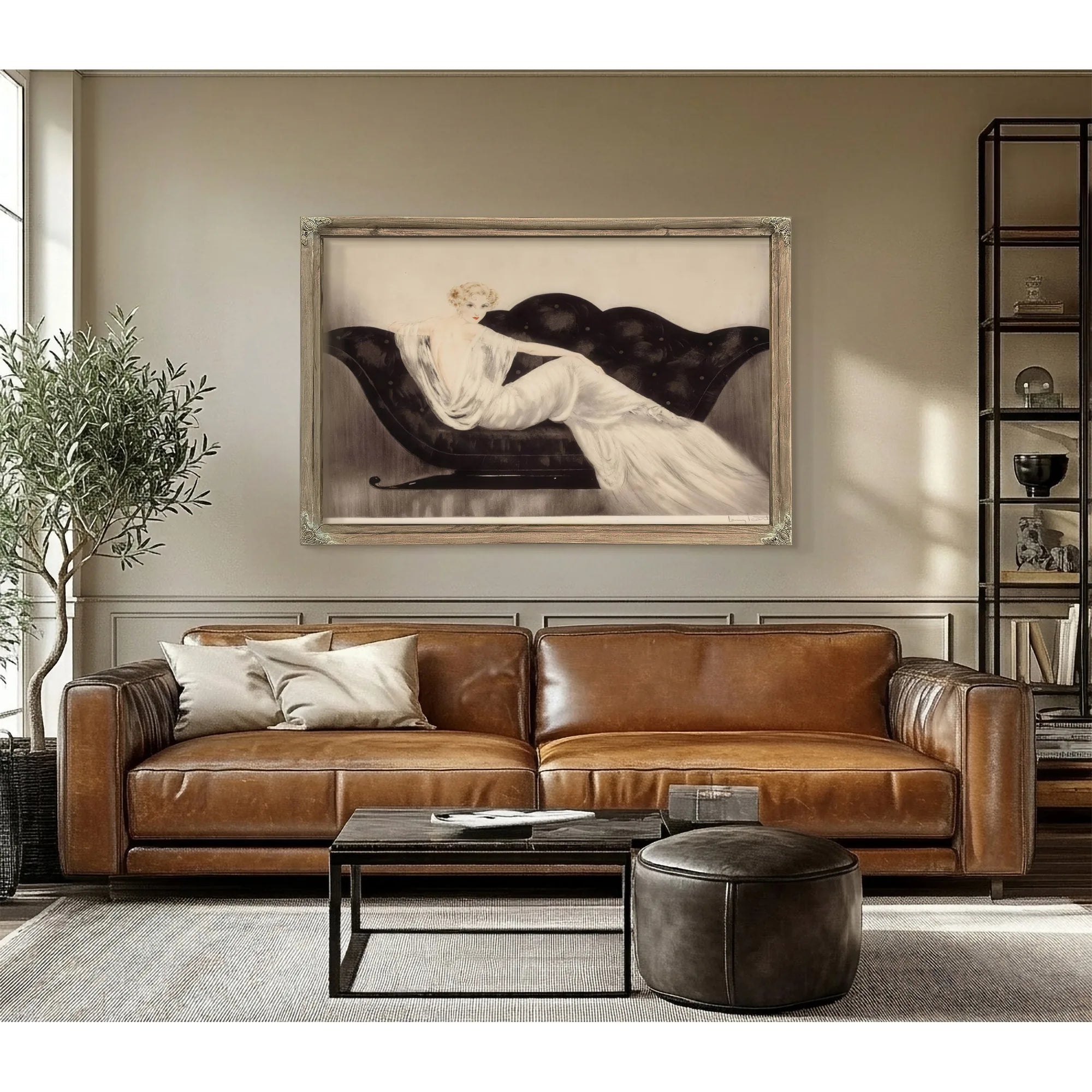 The Sofa 1937 By Louis Icart Fine Art Print